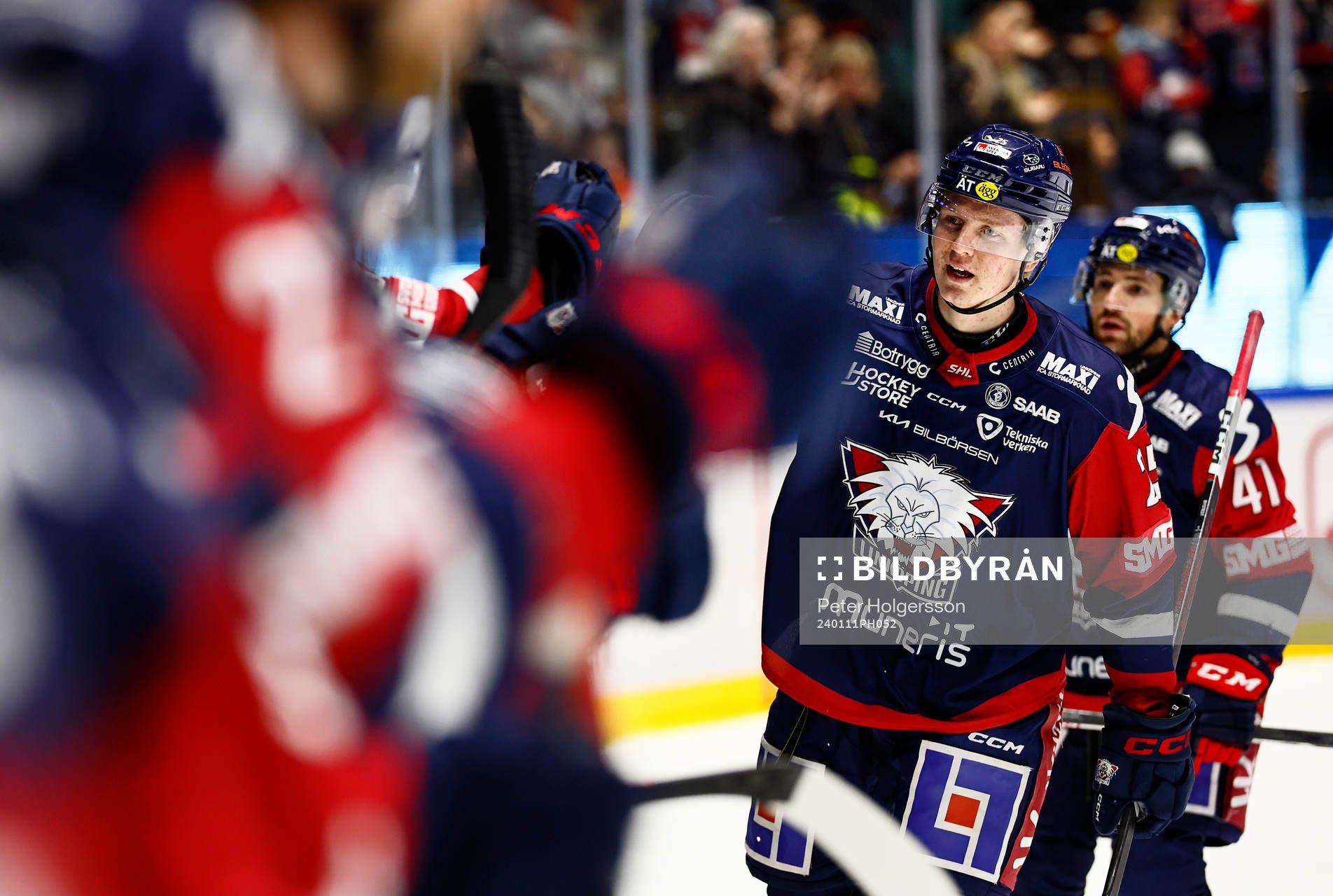 Linköpings Filip Bystedt jublar