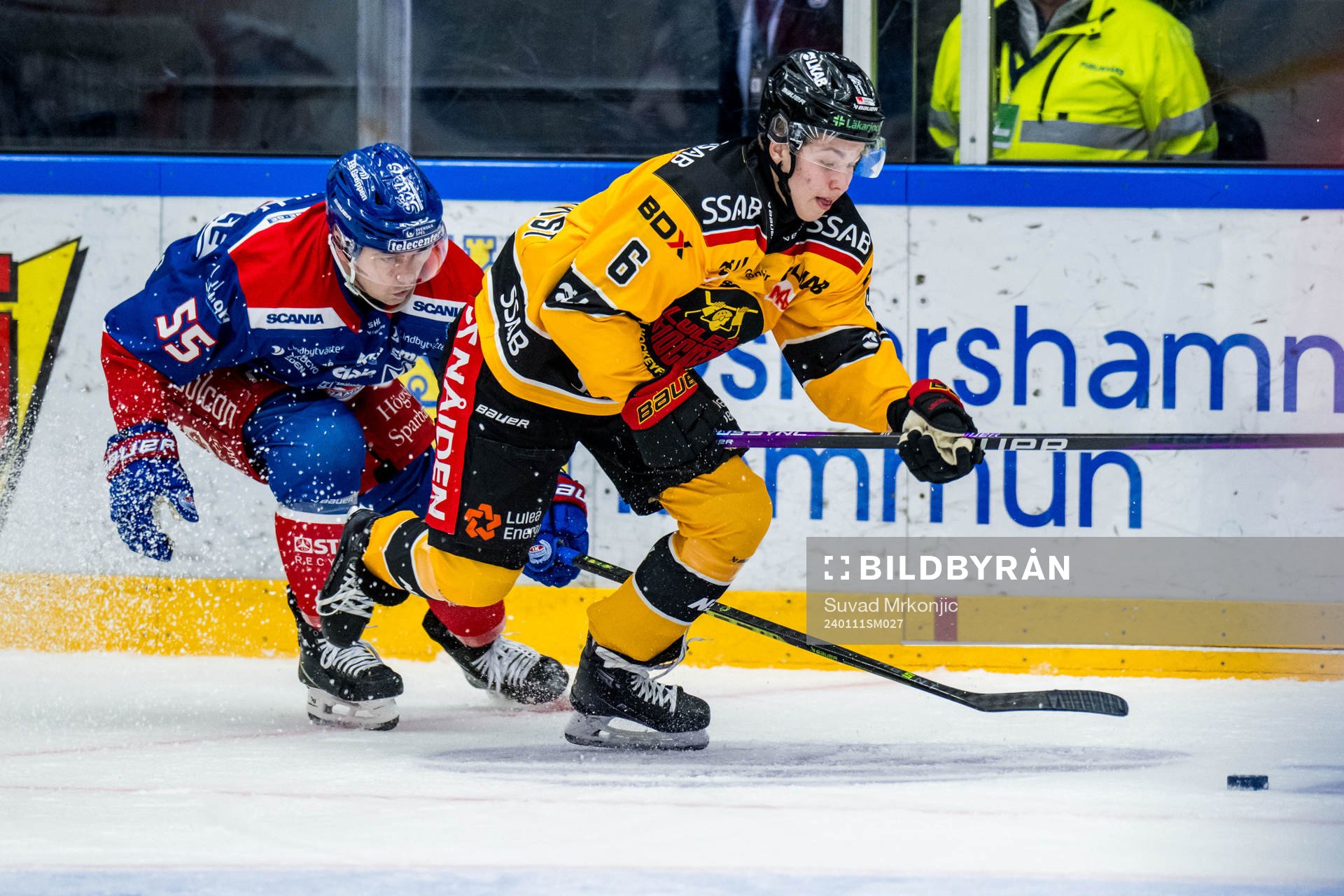 Oskarshamns David Quenneville och Luleås Isac Hedqvist