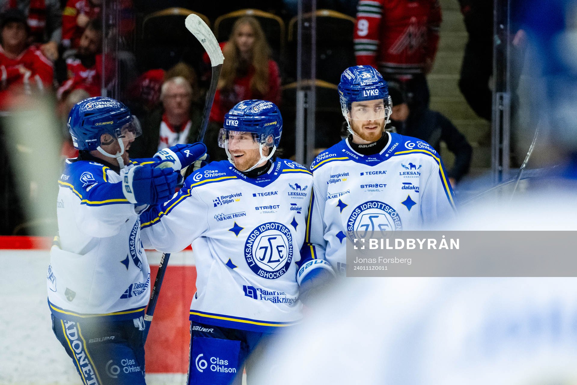Leksands Matt Caito , Justin Glenn Kloos and Peter Cehlarik