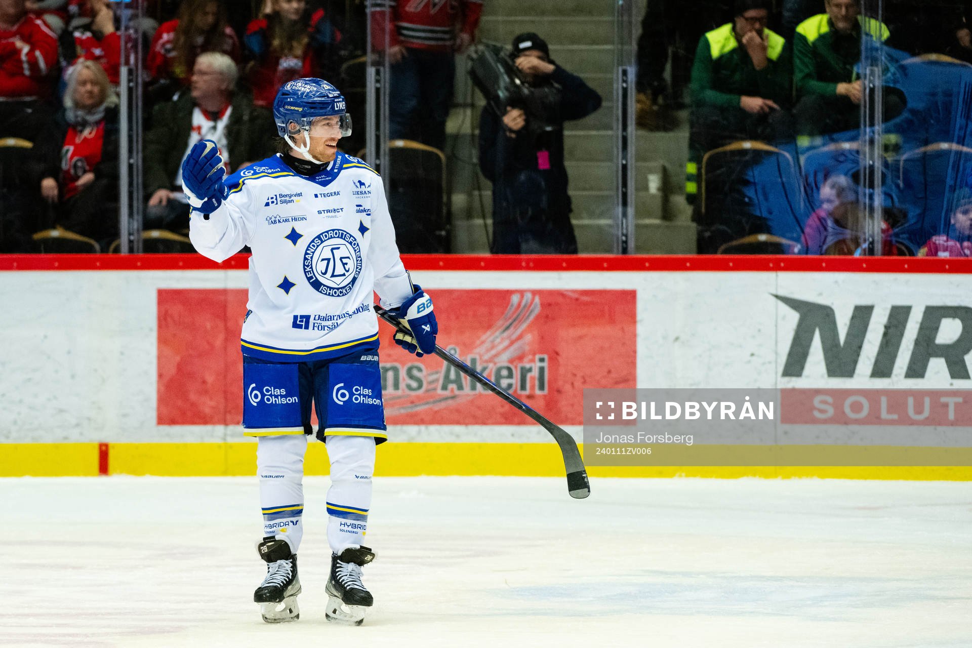 Leksands Justin Glenn Kloos jublar