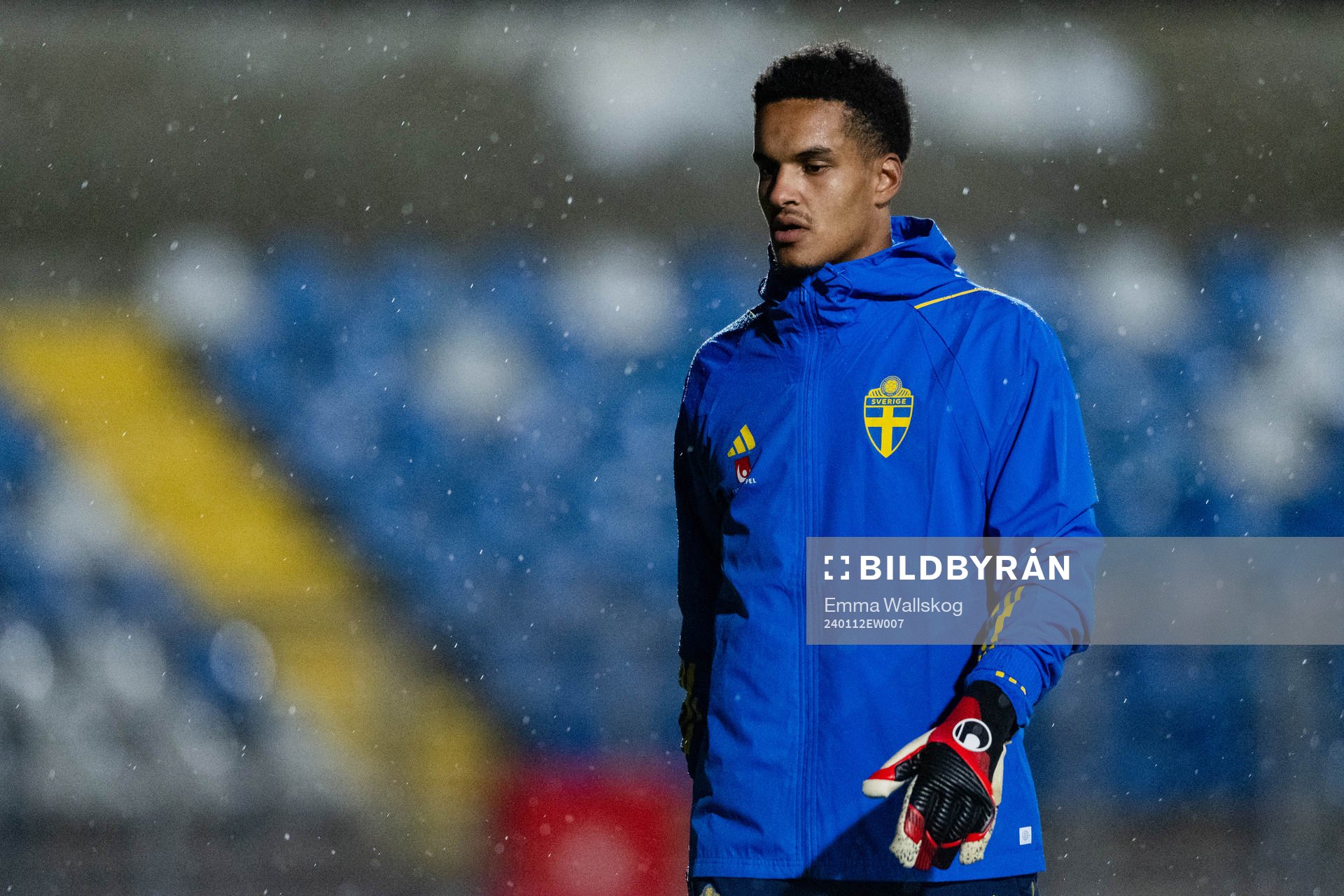 Goalkeeper Oliver Dovin of Sweden