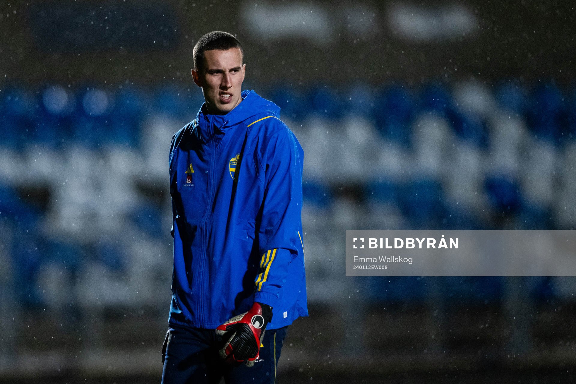 Goalkeeper Samuel Brolin of Sweden