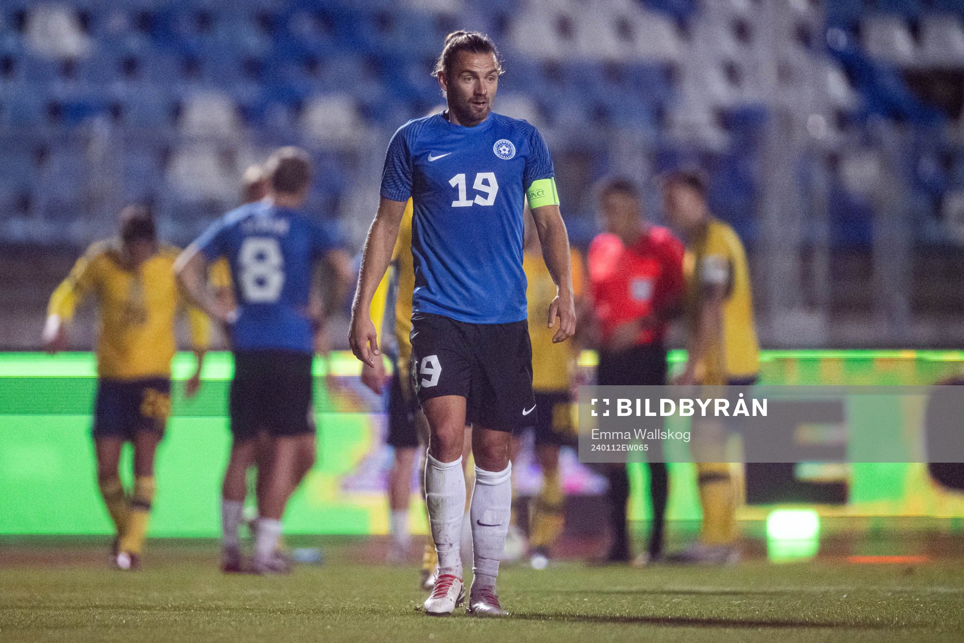 Ken Kallaste of Estonia looks dejected