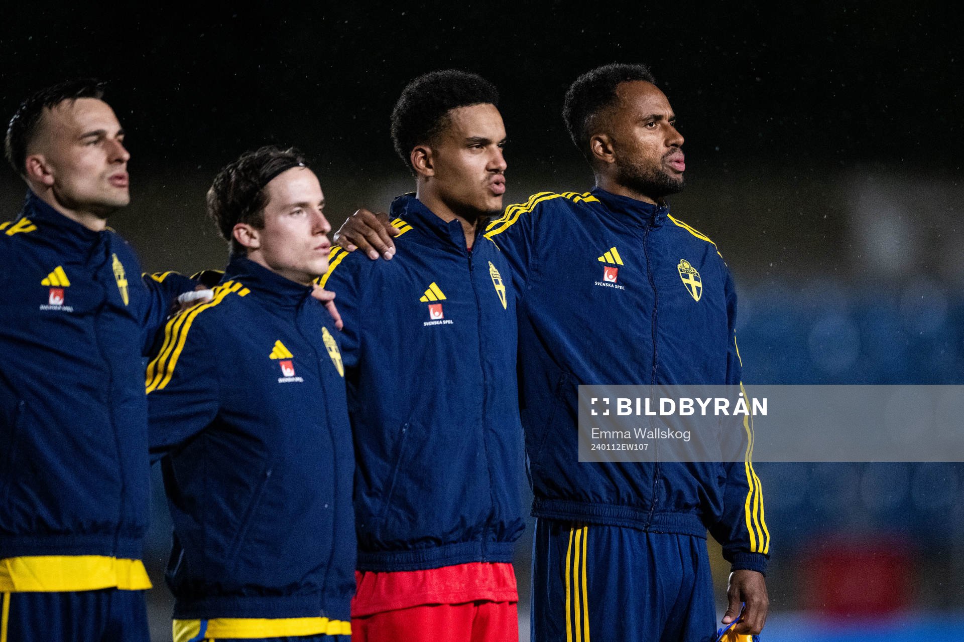 Johan Karlsson, goalkeeper Oliver Dovin and Isaac Kiese