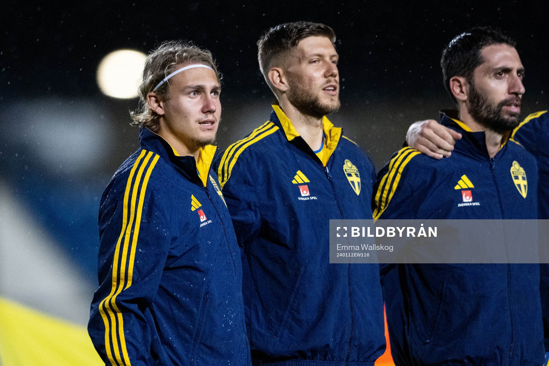 Sebastian Nanasi, Anton Salétros and Nahir Besara of Sweden