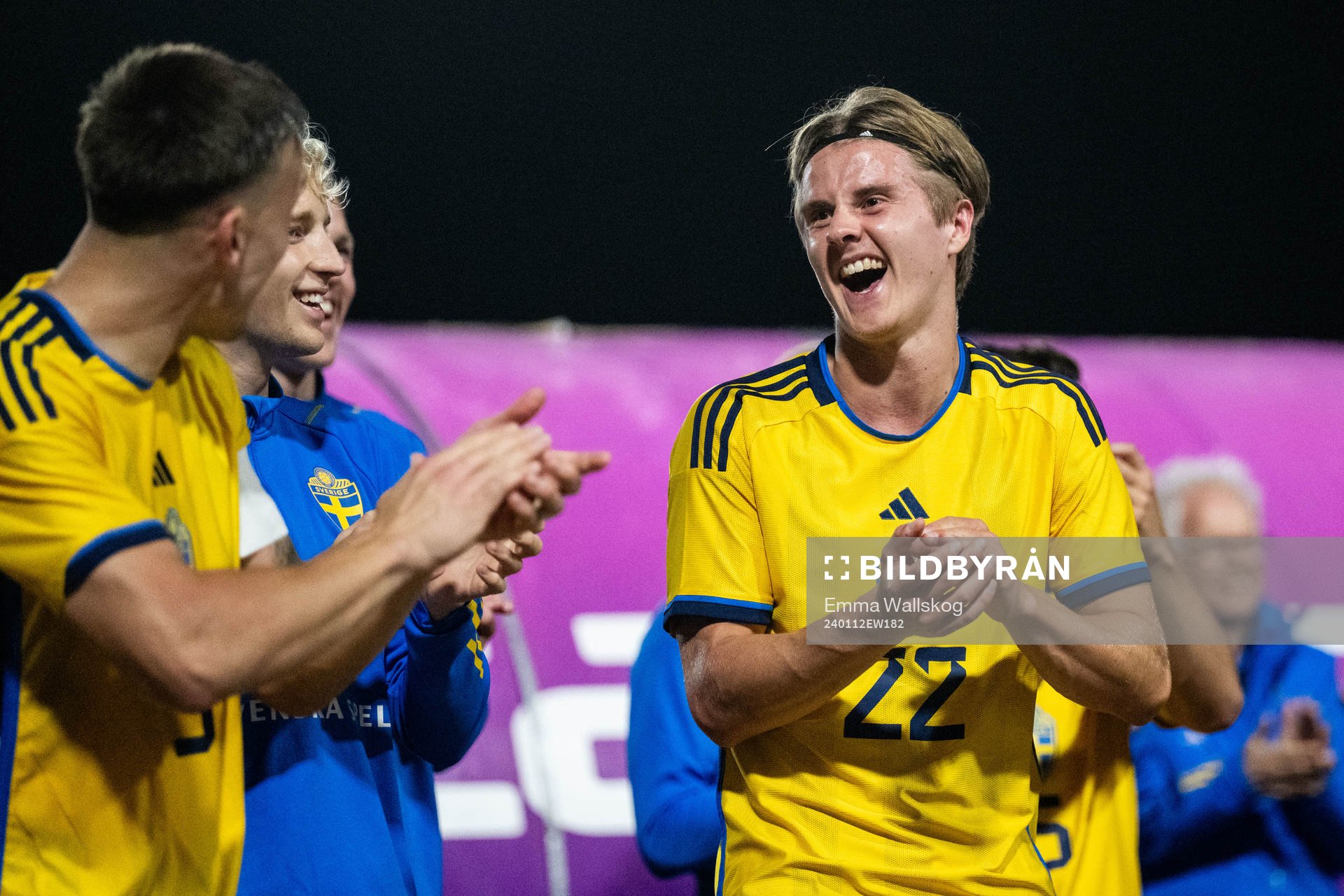 Henrik Castegren and Erik Ahlstrand of Sweden celebrate