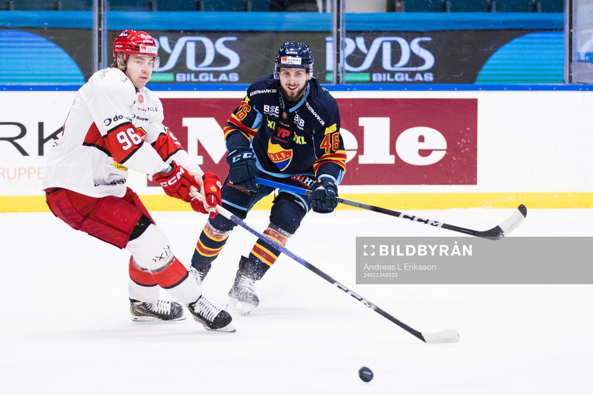 Almtunas William Proos och Djurgårdens <Albin Grewe