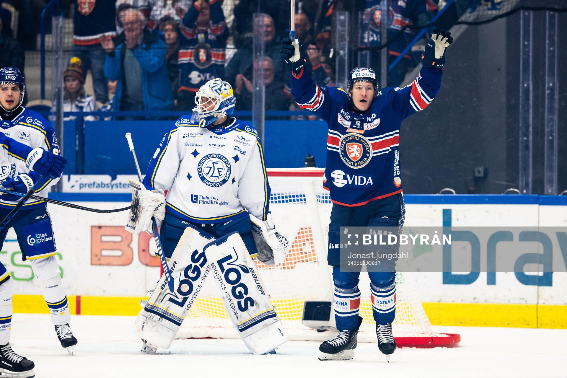 Växjös Emil Sylvegård jublar