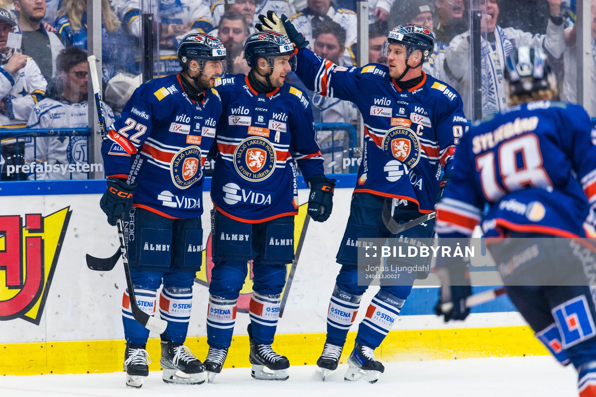 Växjös Tobias Rieder, Robert Rosén och Joel Persson