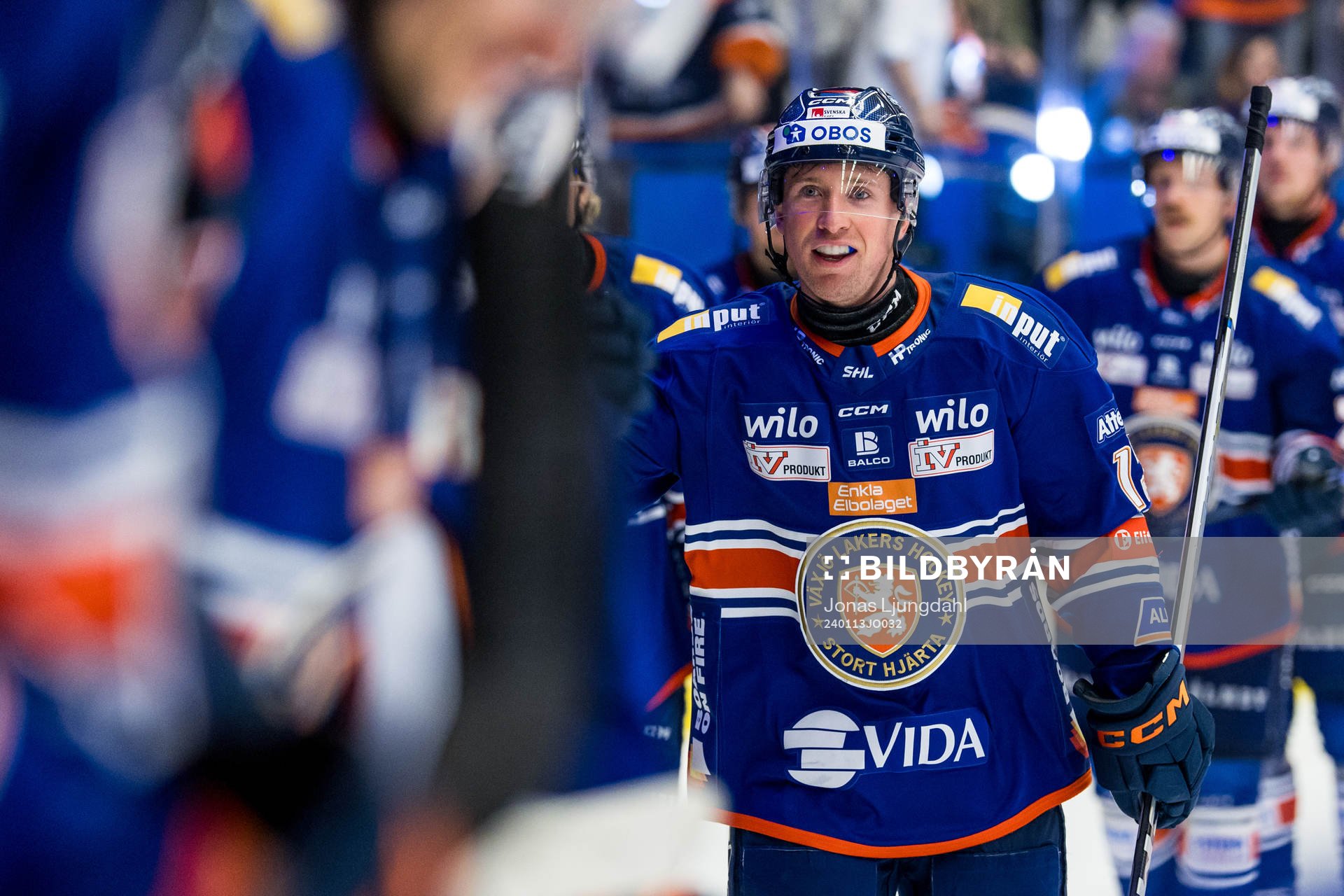 Växjös Dylan McLaughlin jublar