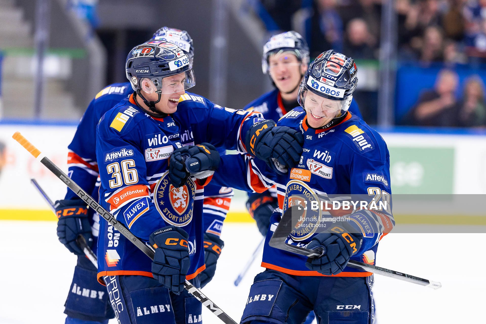 Växjös Elias Rosén och Hugo Gustafsson jublar