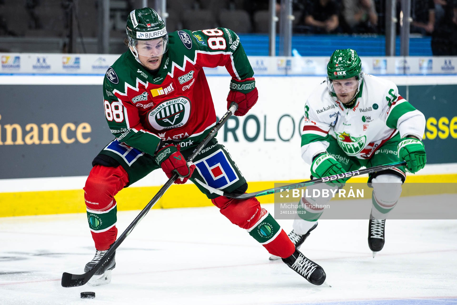 Frölundas Malte Strömwall och Rögles Valtteri Viljanen