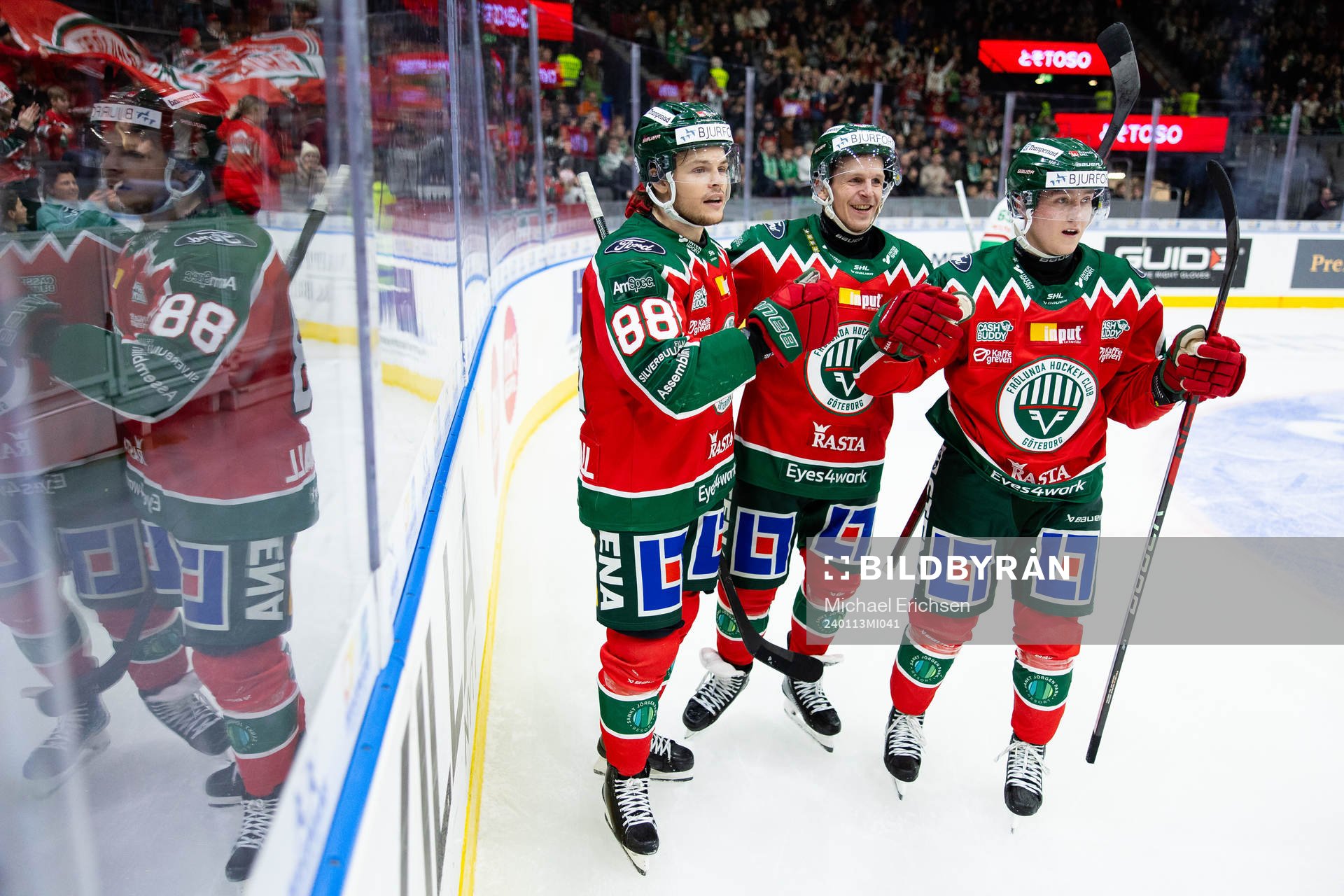 Frölundas Malte Strömwall jublar