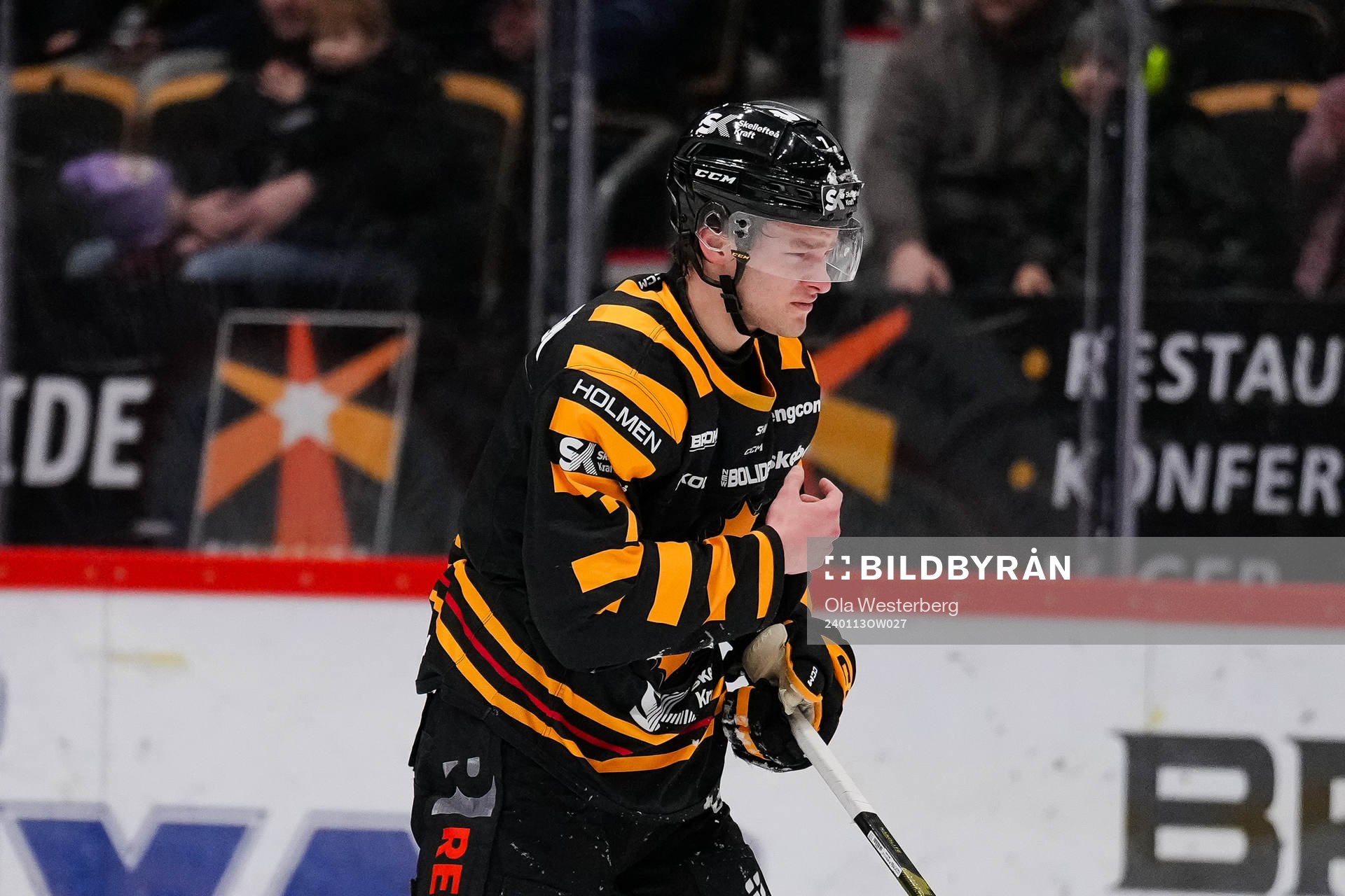 Skellefteås Frans Haara utgick skadad