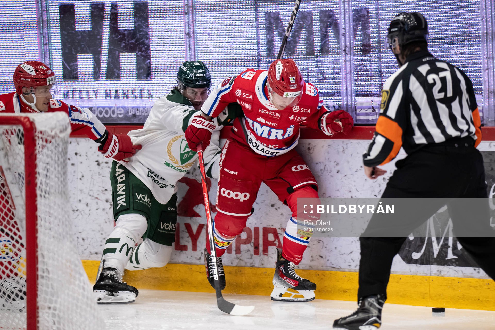 Färjestads David Tomasek och Timrås Erik Andersson