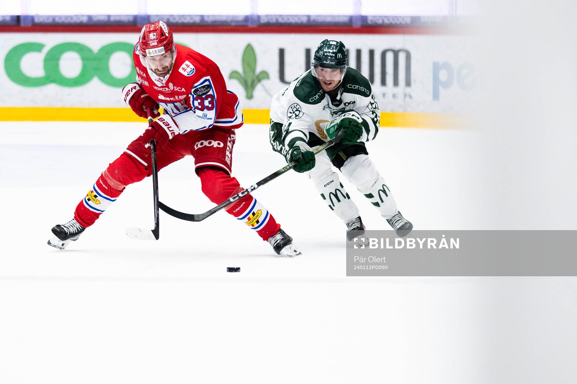 Timrås Albin Lundin och Färjestads Michael Lindqvist