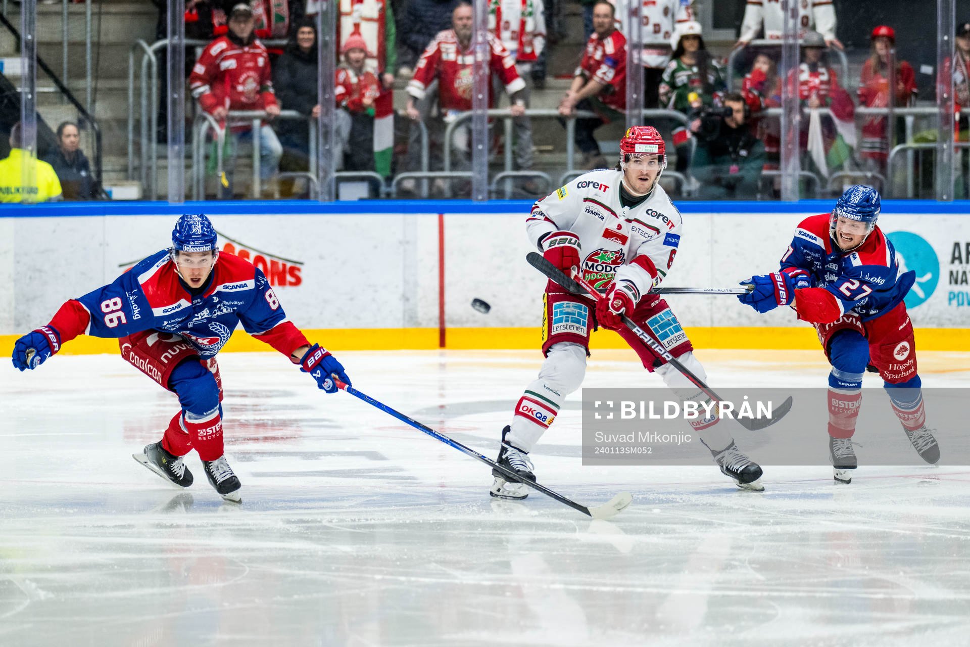 Oskarshamns Lukas Jasek och MoDos Daniel Brickley och