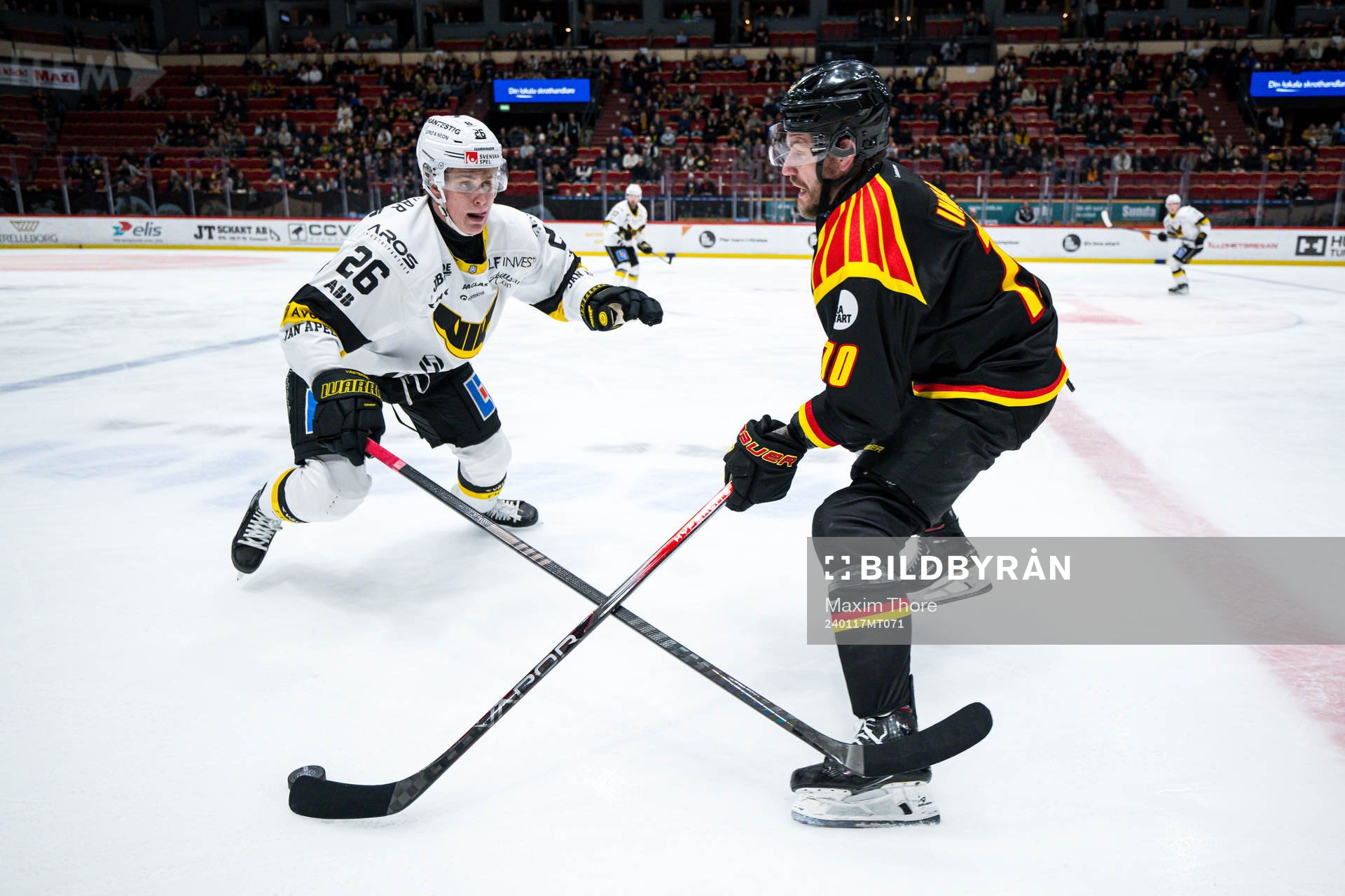 Västerås Elias Pettersson och Brynäs Miks Indrasis