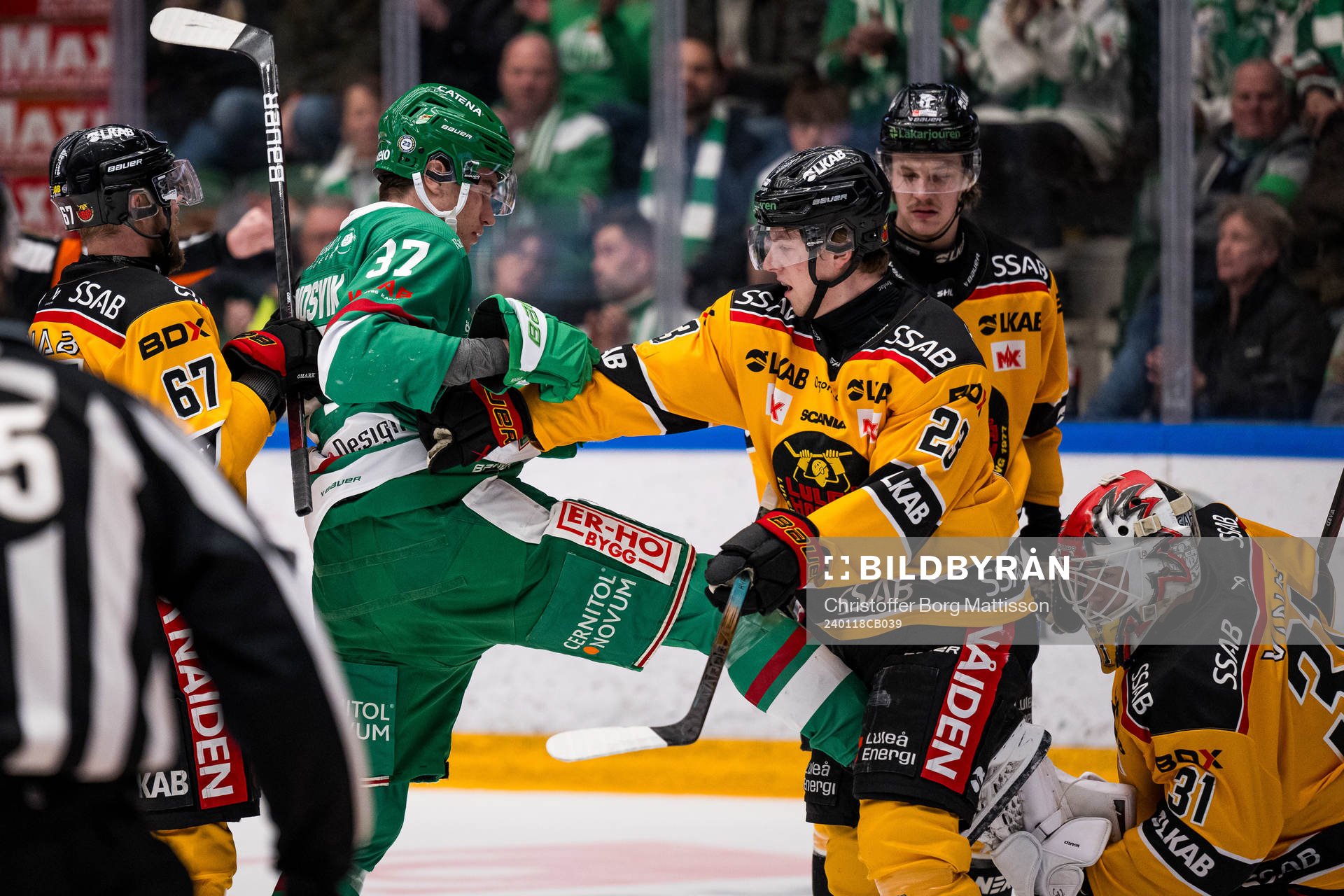 Rögles Albin Sundsvik och Luleås Jesper Sellgren