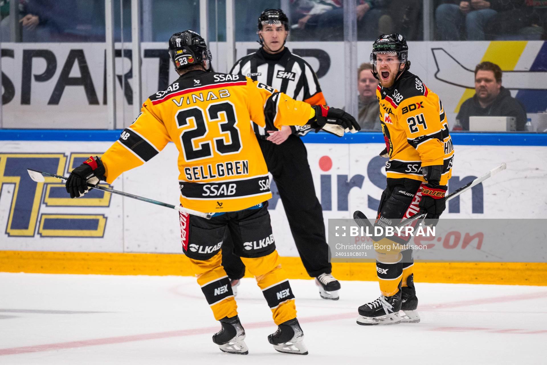 Luleås Brendan Shinnimin jublar