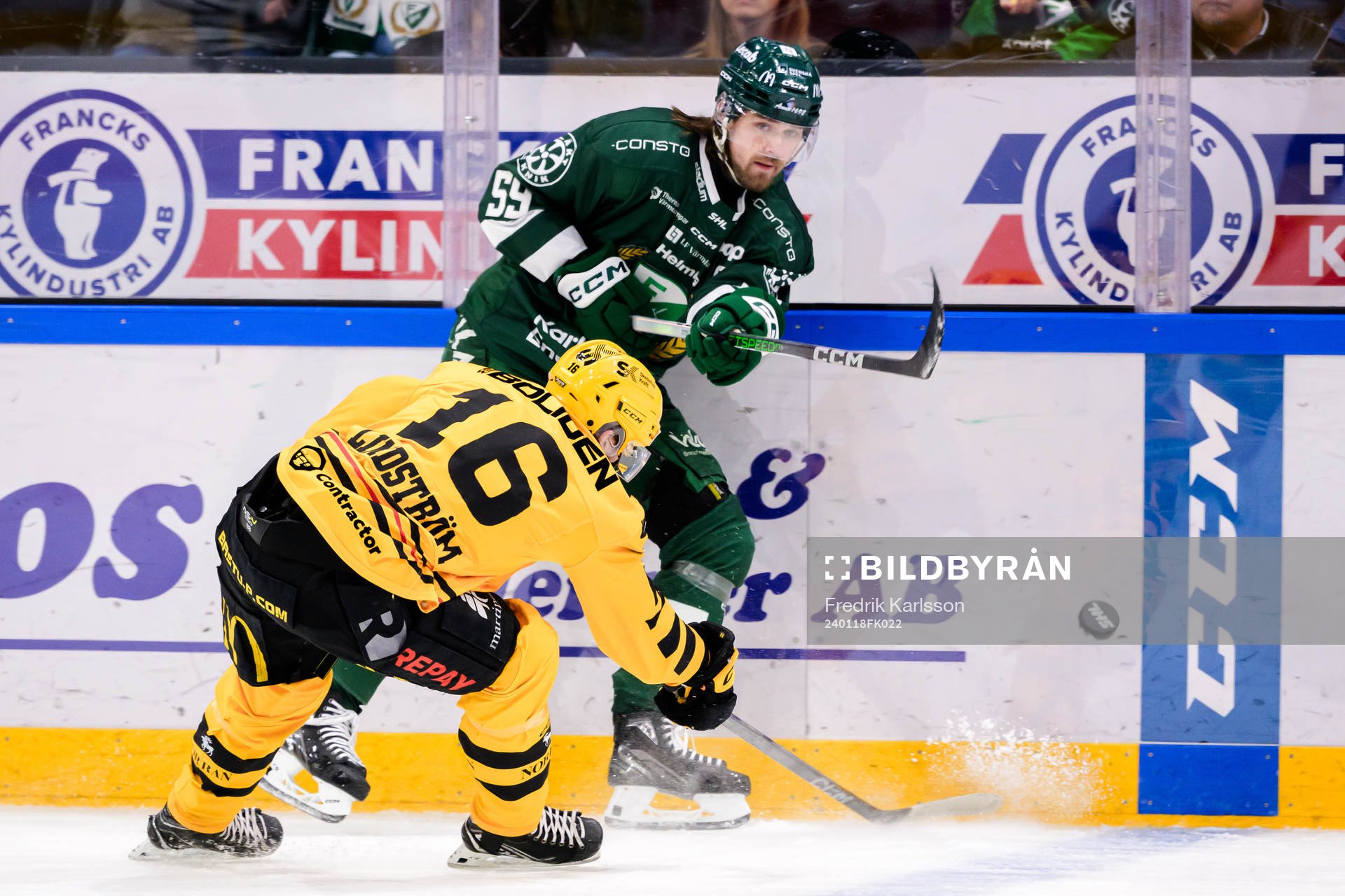Färjestads Linus Johansson och Skellefteås Linus