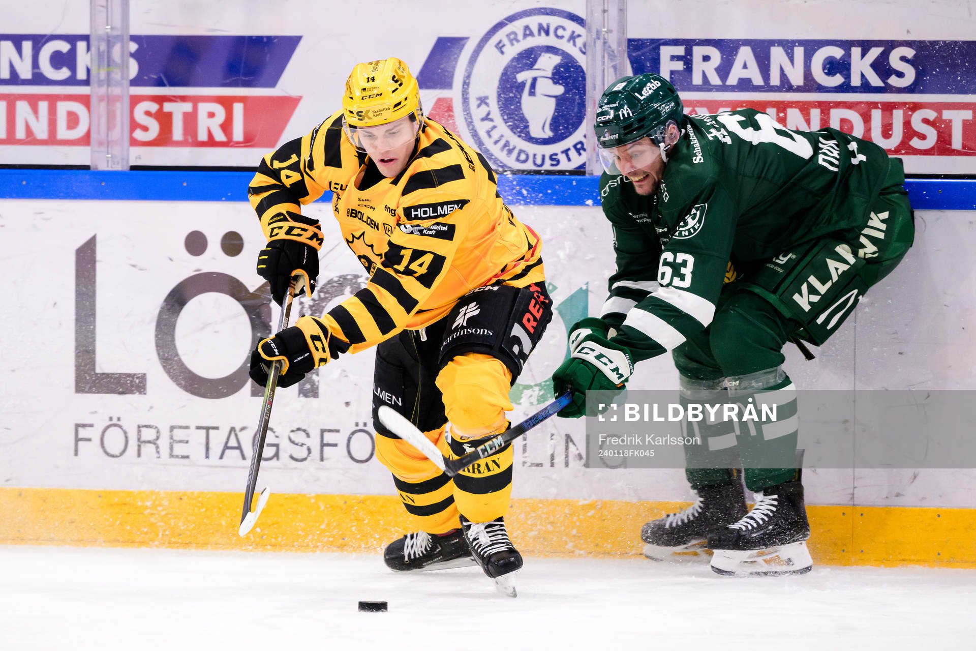 Skellefteås Andreas Johnson och Färjestads Carl Dahlström