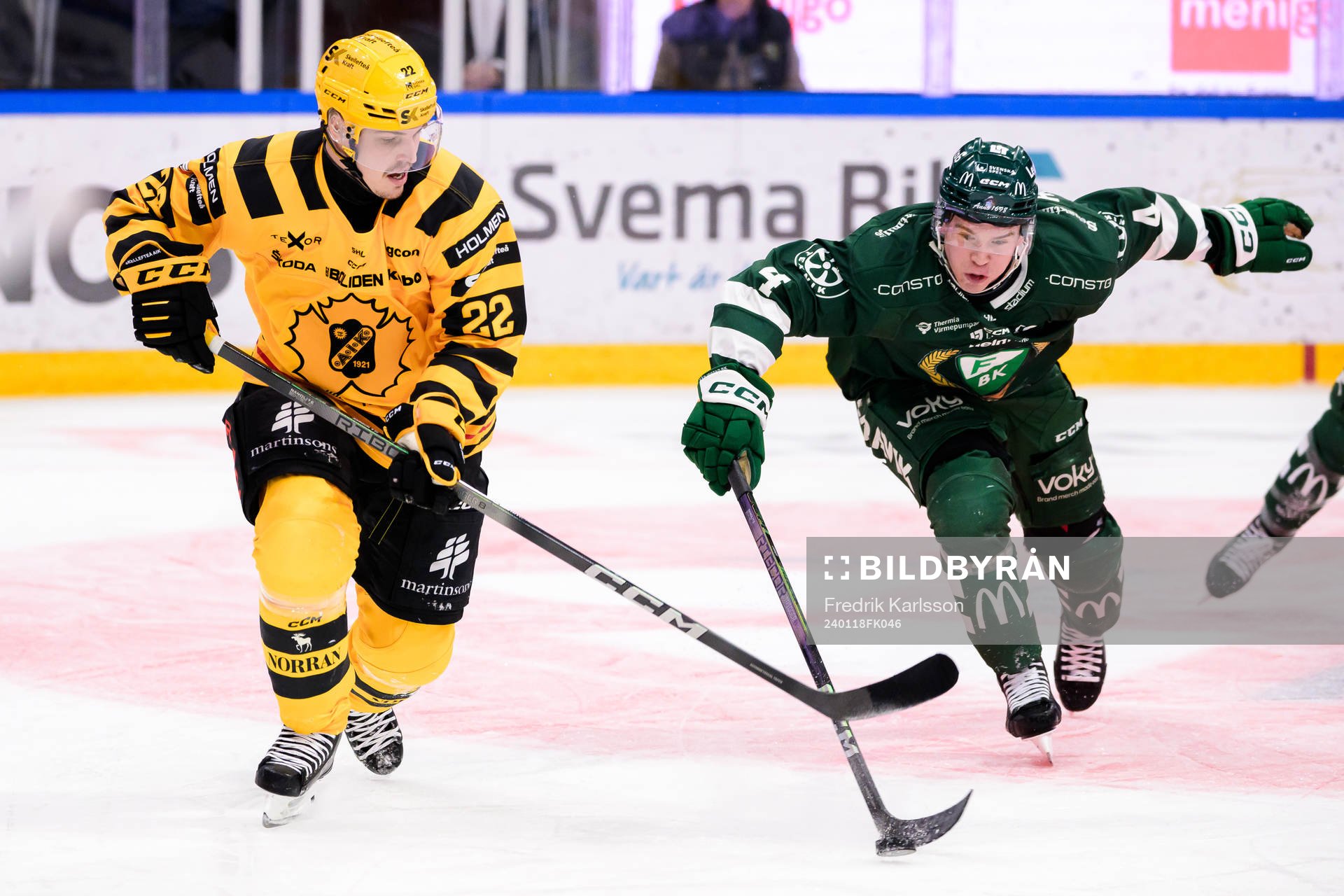 Skellefteås Jonathan Johnson och Färjestads Oscar Lawner