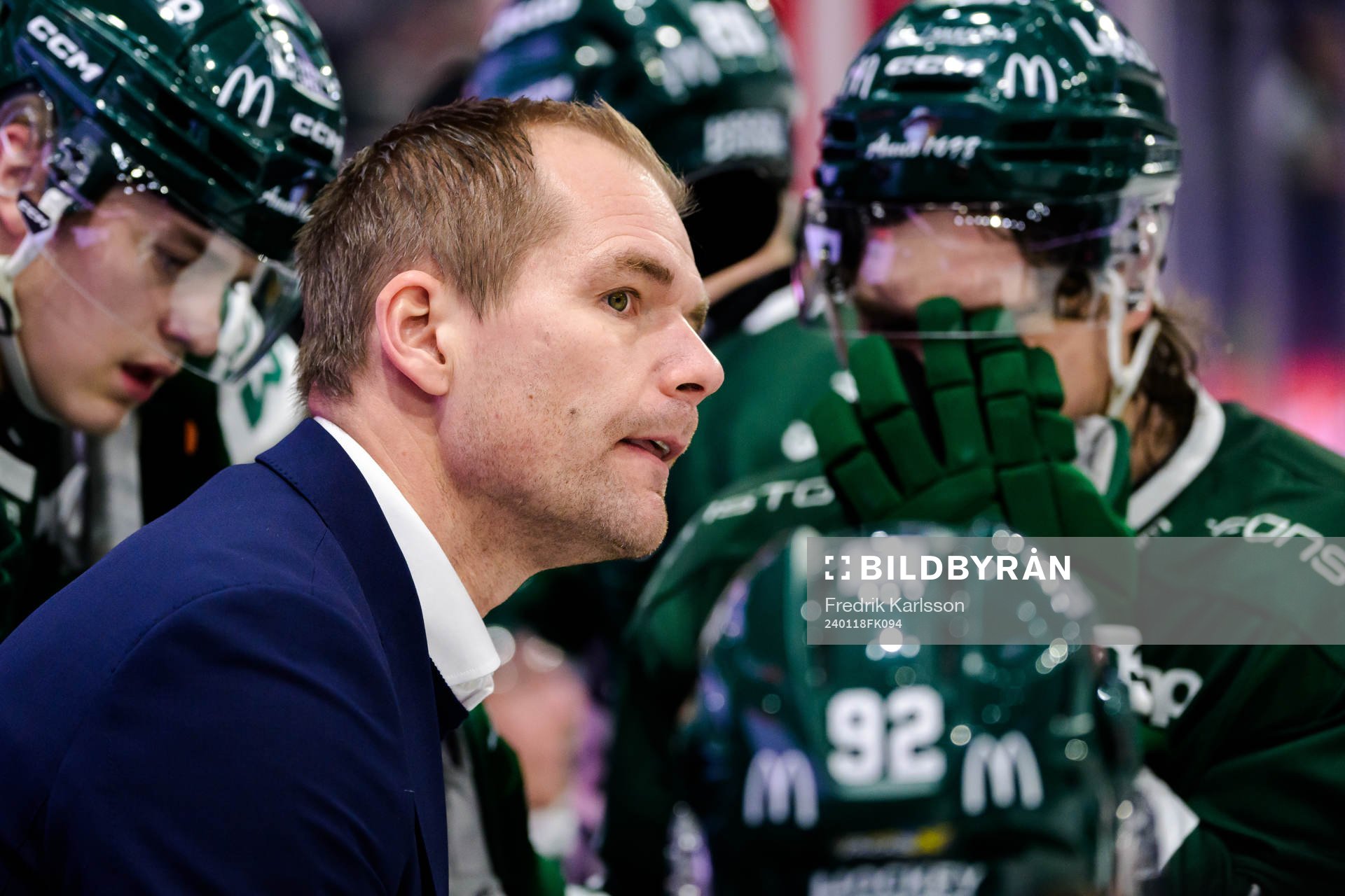 Färjestads tränare Thomas Mitell