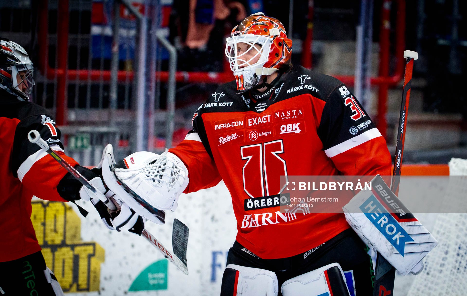 Örebros målvakt Jhonas Enroth och målvakt Jonas Arntzen