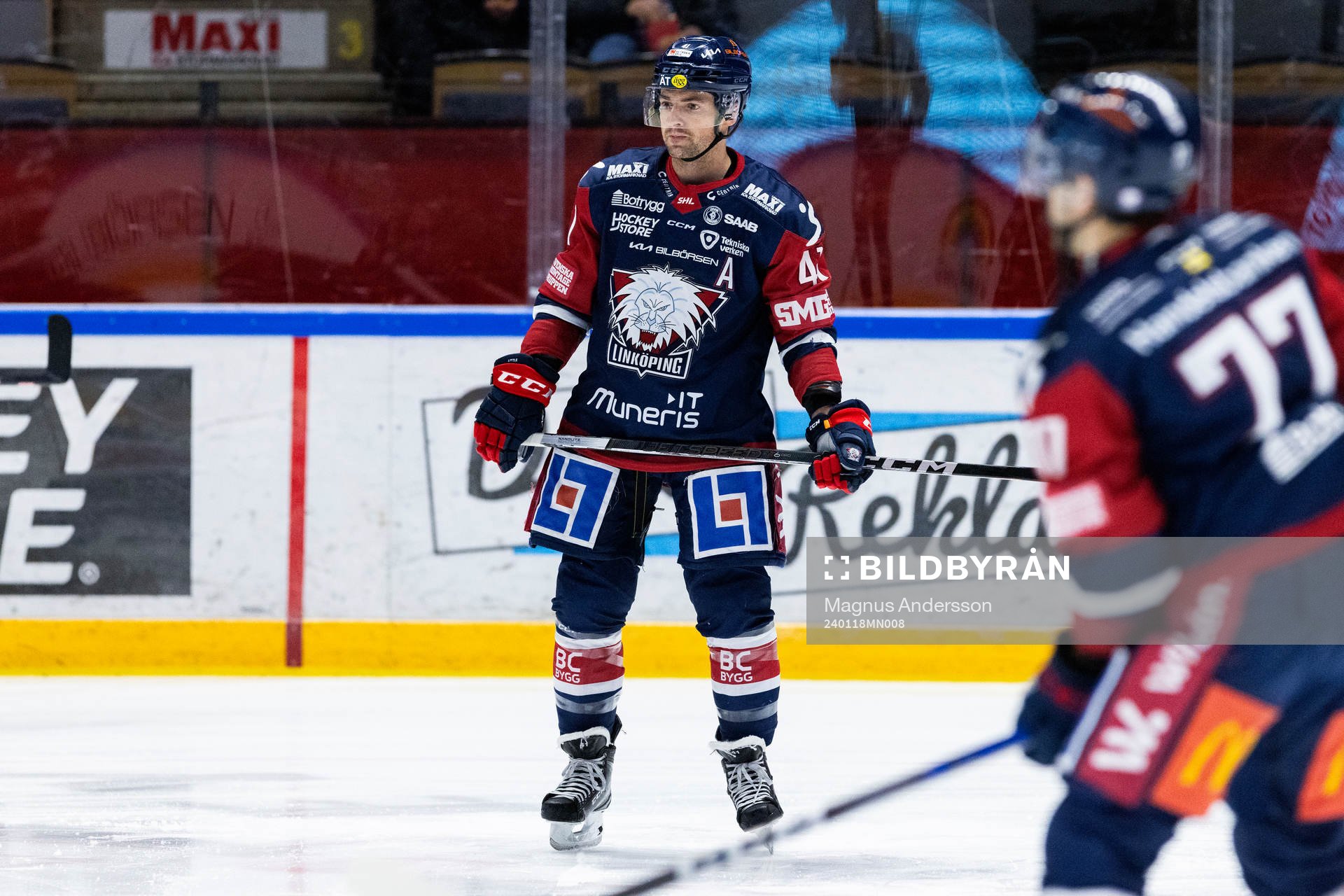 Linköpings Broc Little på uppvärmningen