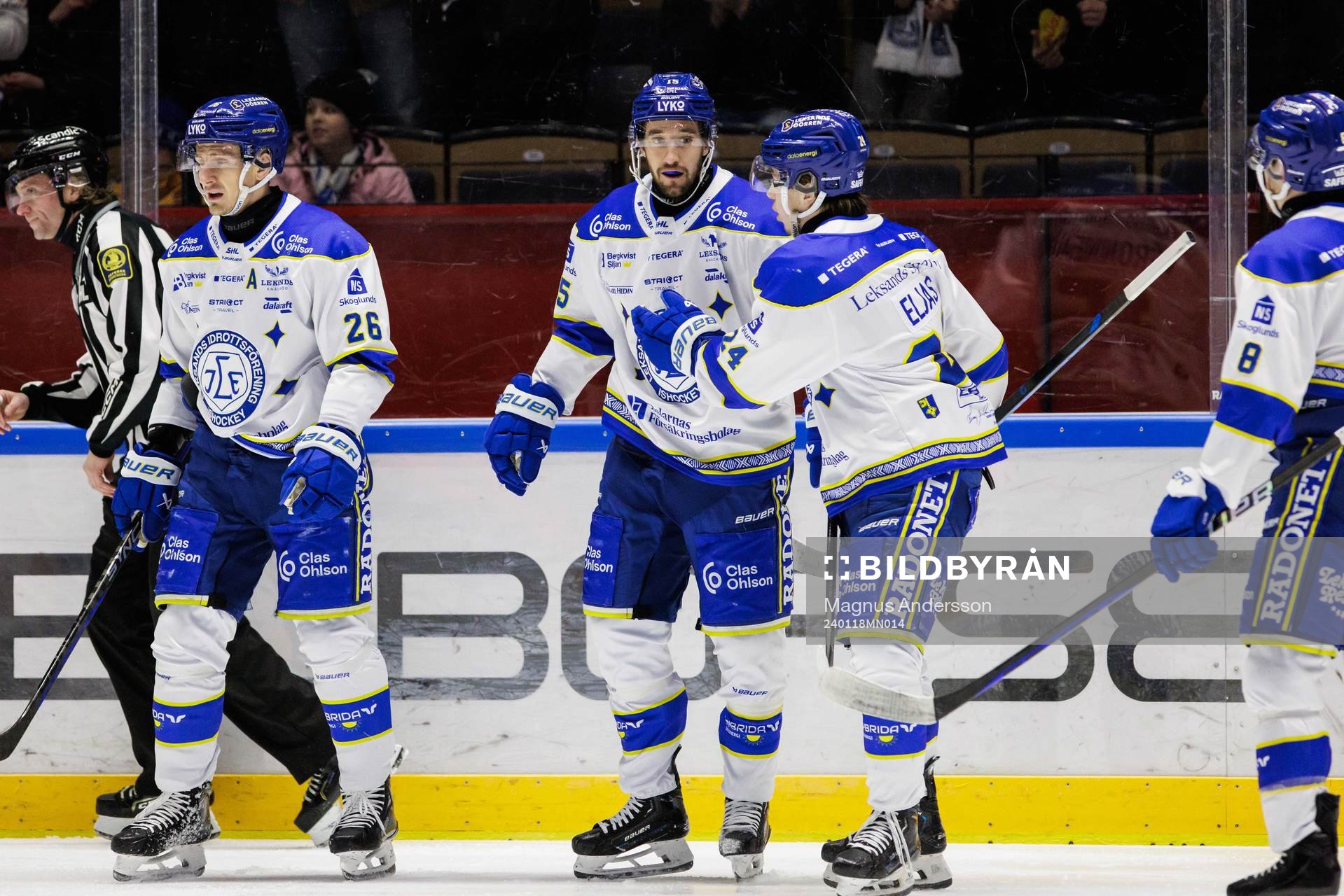 Leksands spelare jublar