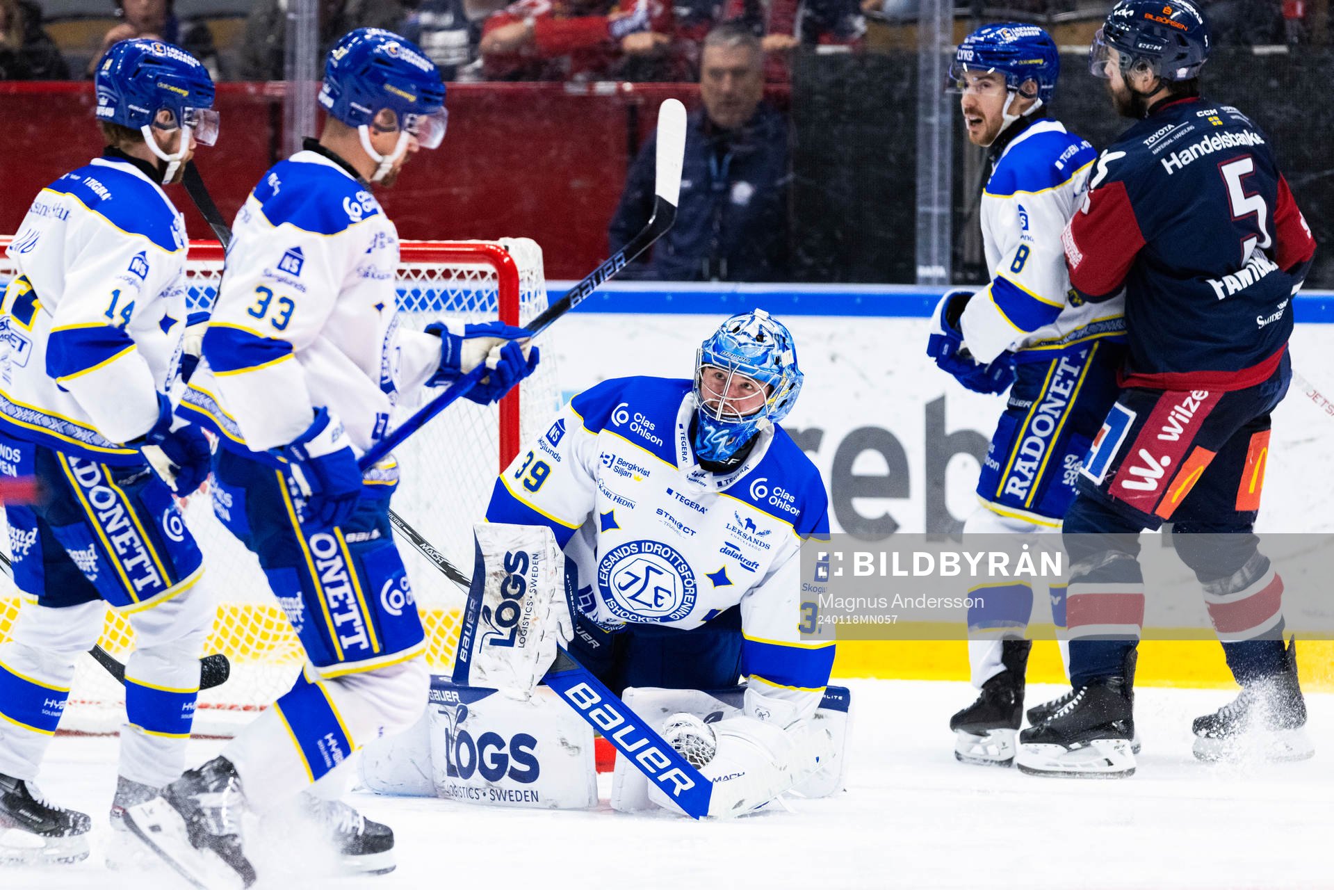 Leksands målvakt Filip Larsson