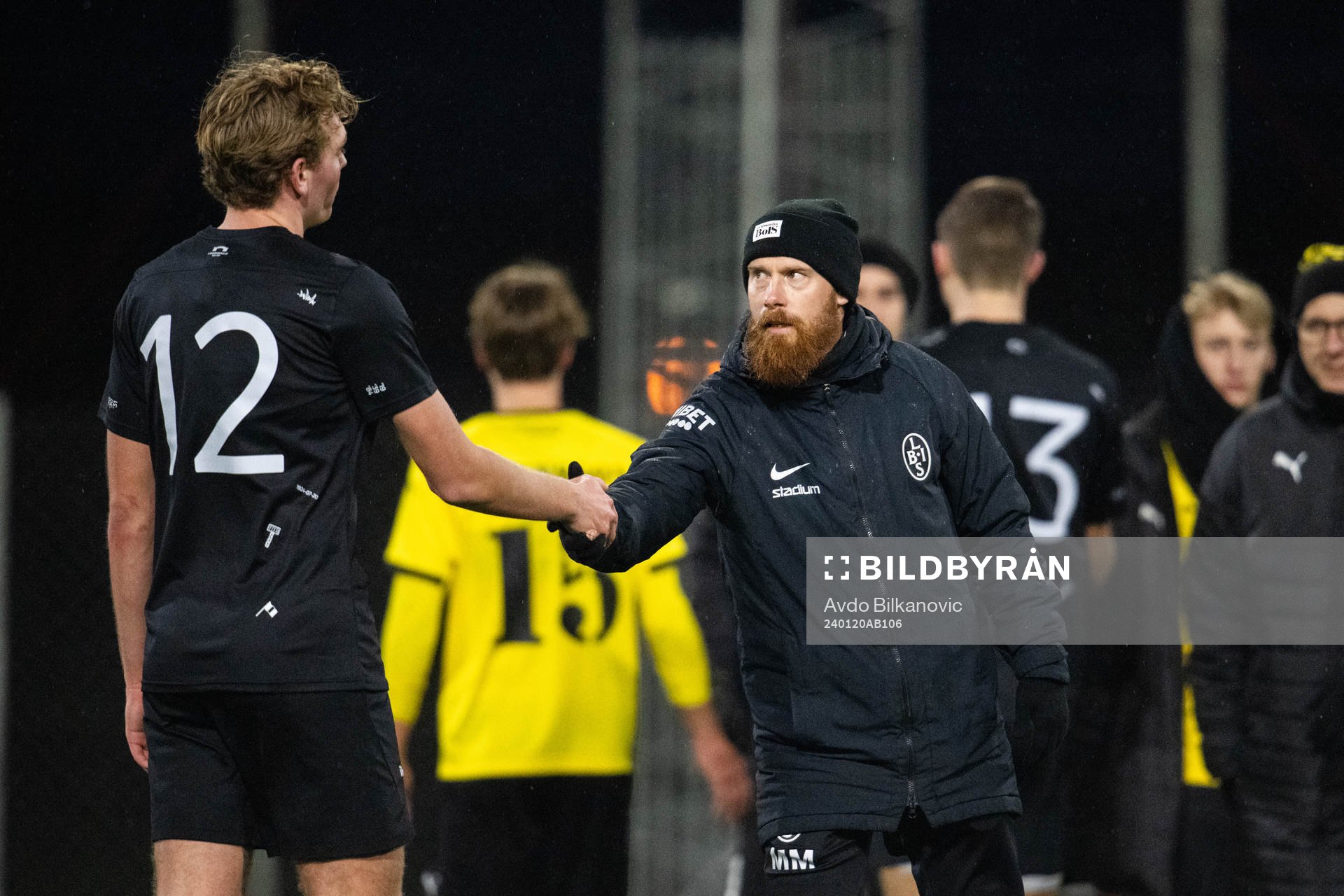 Landskronas tränare Max Mölder och Melker Jonsson