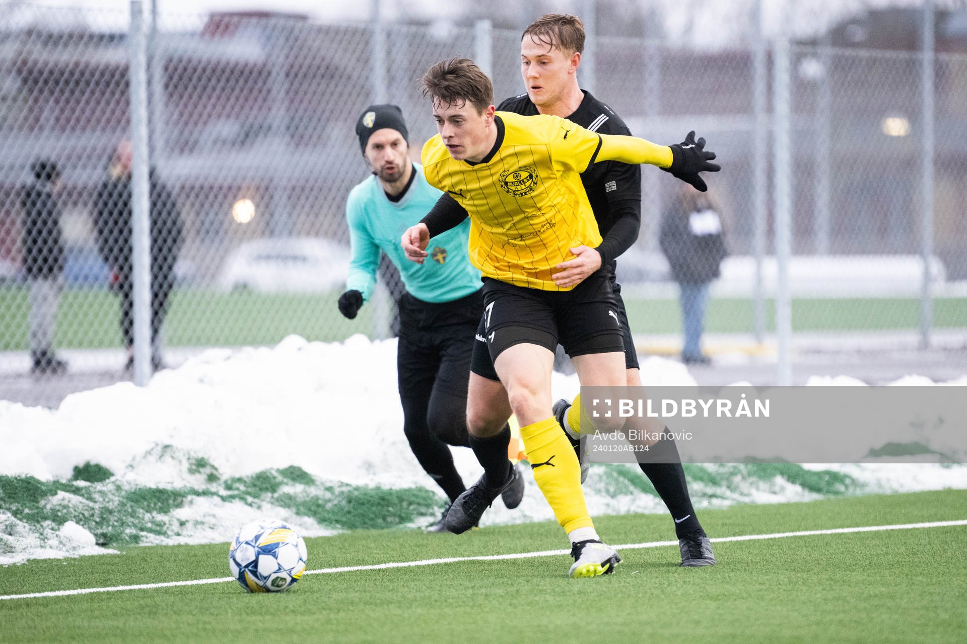Landskronas Jesper Strid och Mjällbys Elliot Stroud