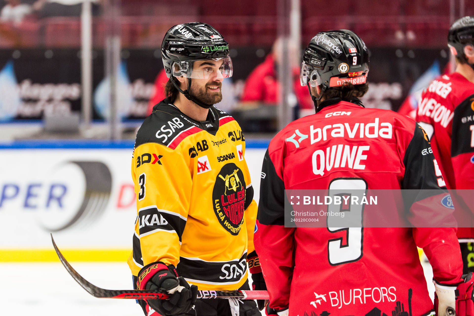 Luleås Frederic Allard och Malmö Redhawks Alan Quine