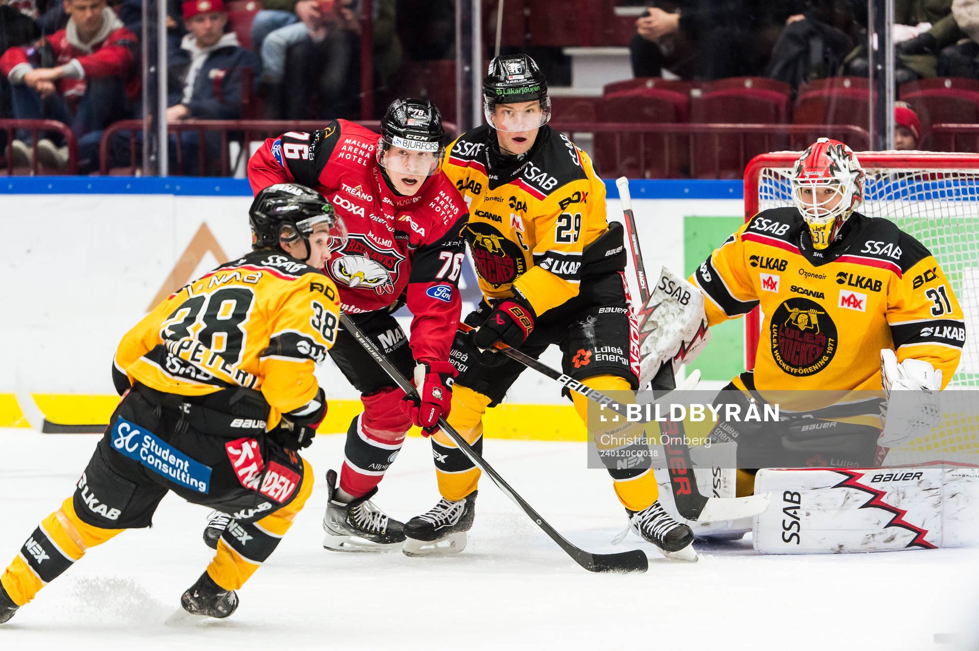 Malmö Redhawks Tomi Sallinen och Luleås Erik Gustafsson