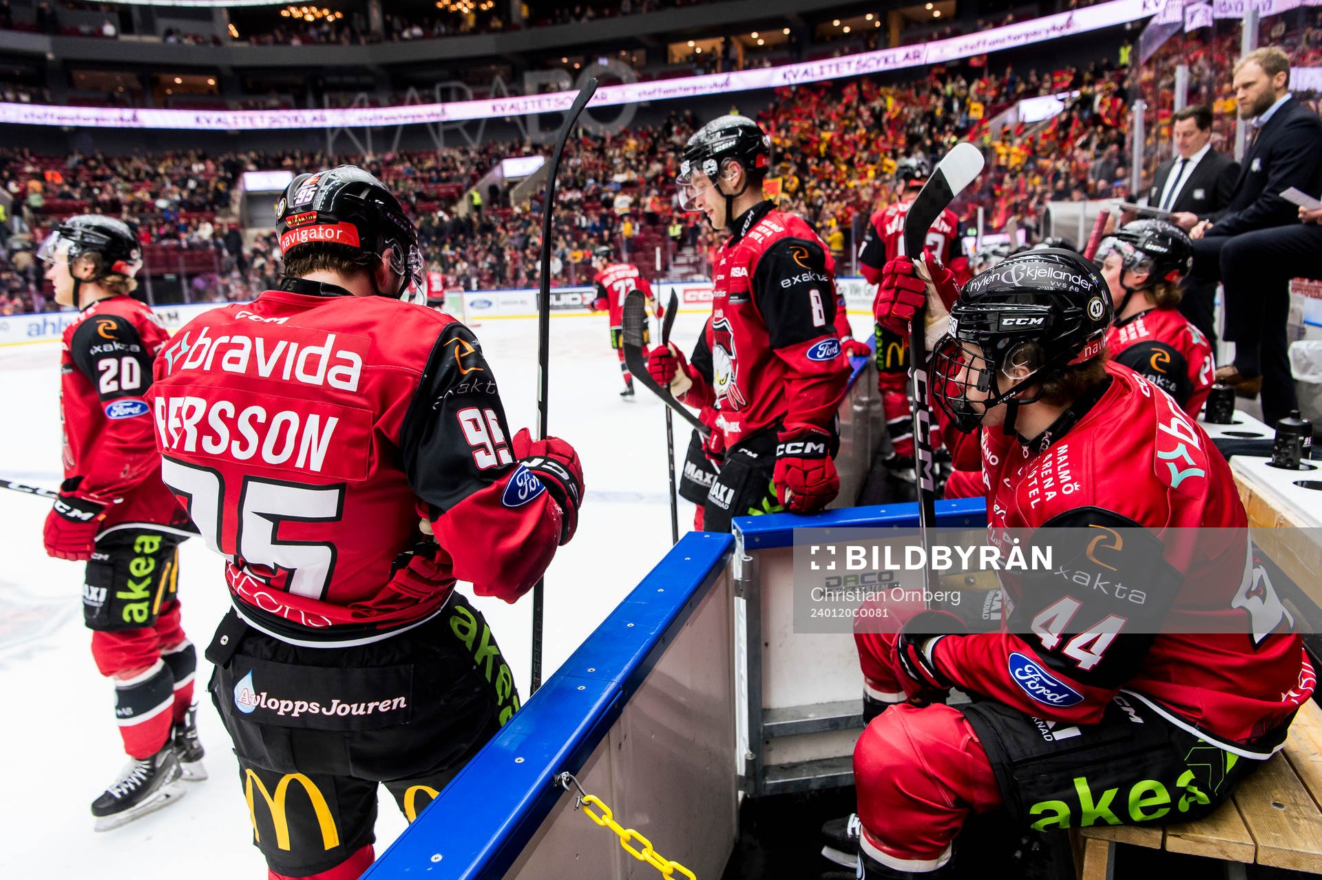 Malmö Redhawks spelare deppar