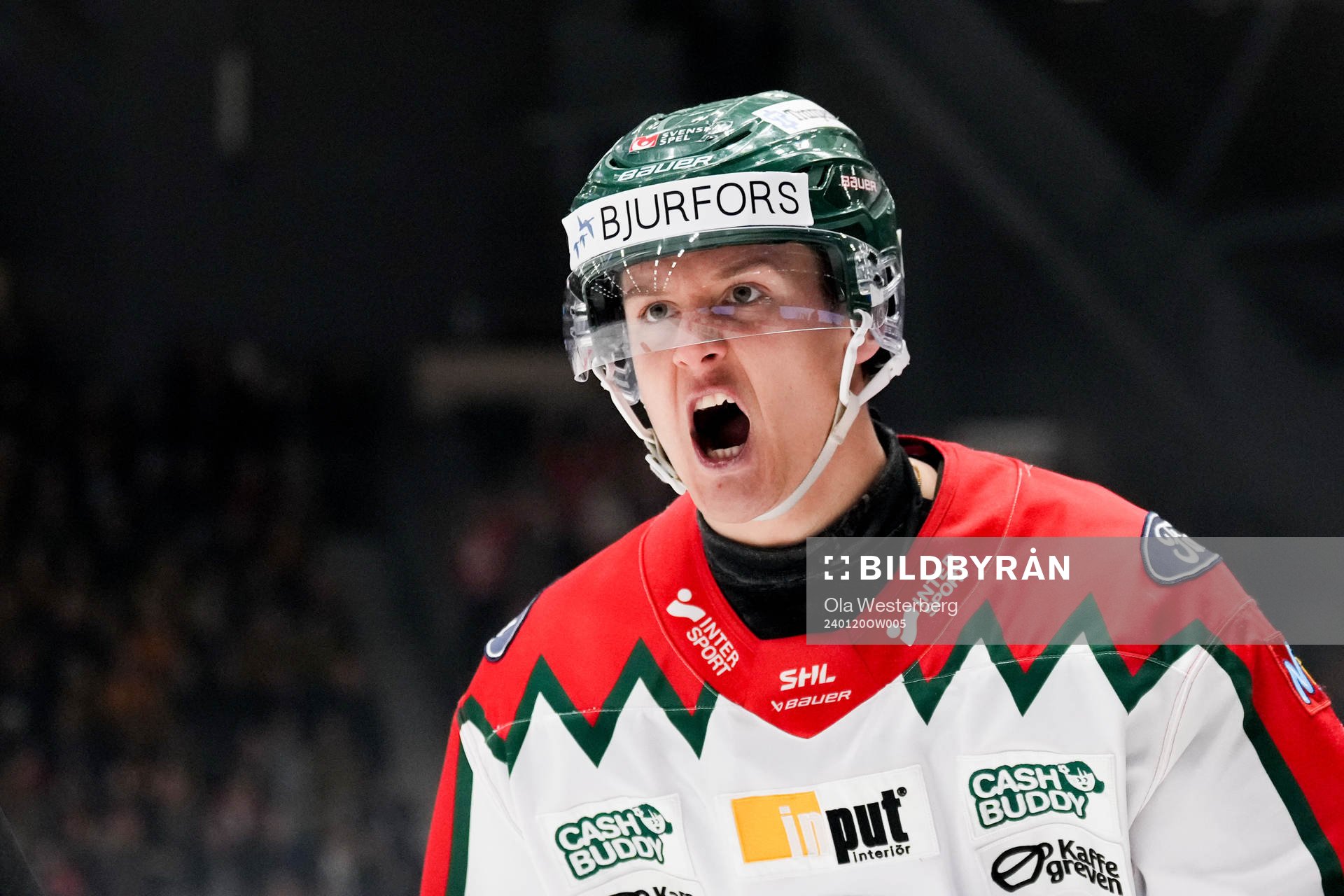 Frölundas Erik Borg jublar