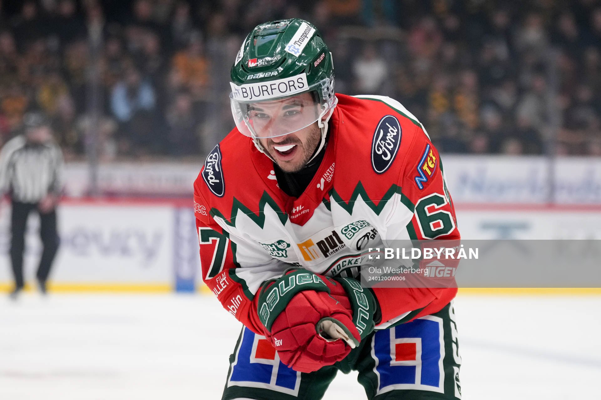 Frölundas Jayden Halbgewachs har ont