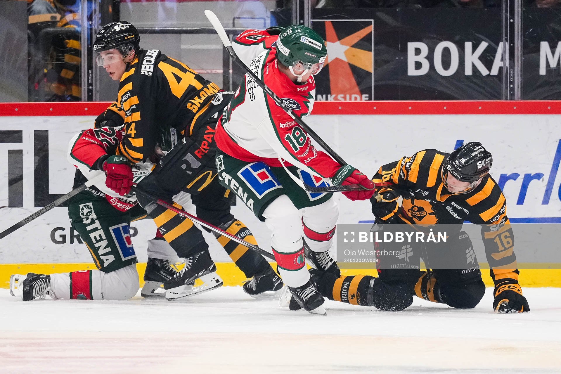 Frölundas Linus Öberg och Skellefteås Linus Lindström