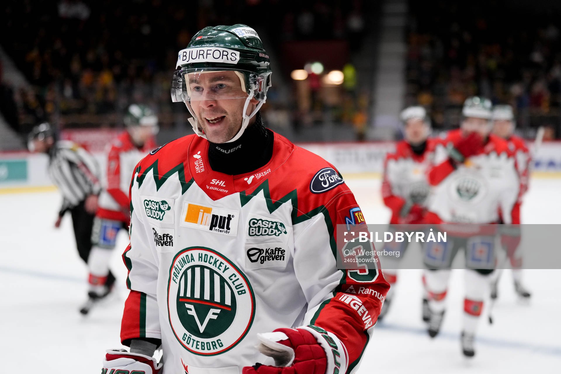 Frölundas Mikael Ruohomaa jublar