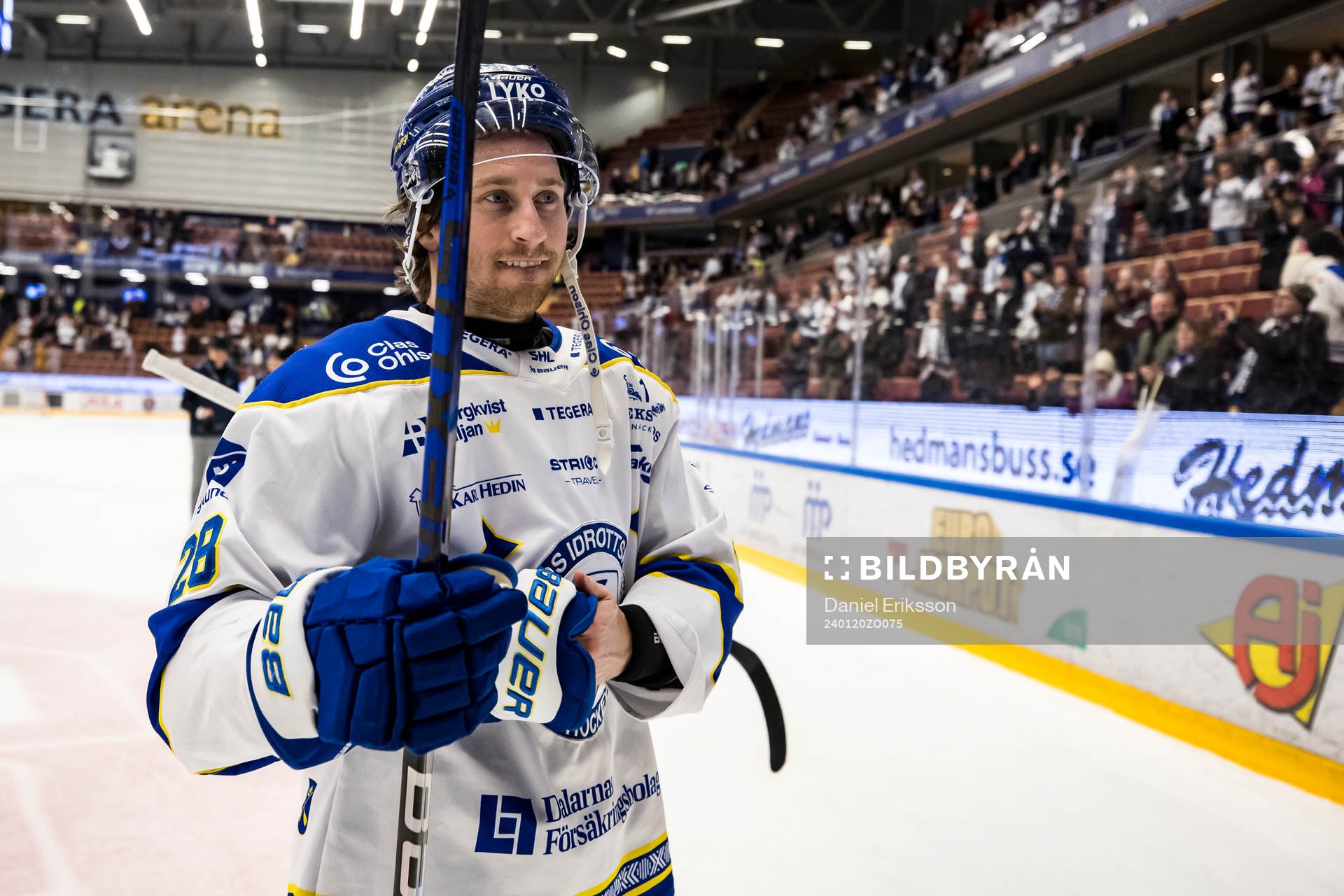 Leksands Justin Glenn Kloos jublar