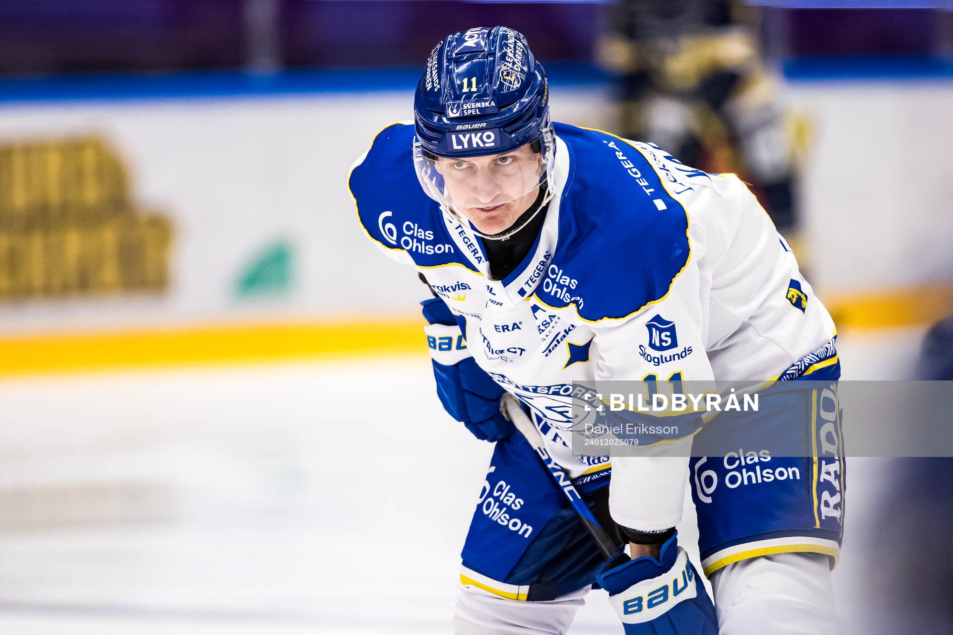 Leksands Martin Karlsson innan ishockeymatchen i SHL mellan