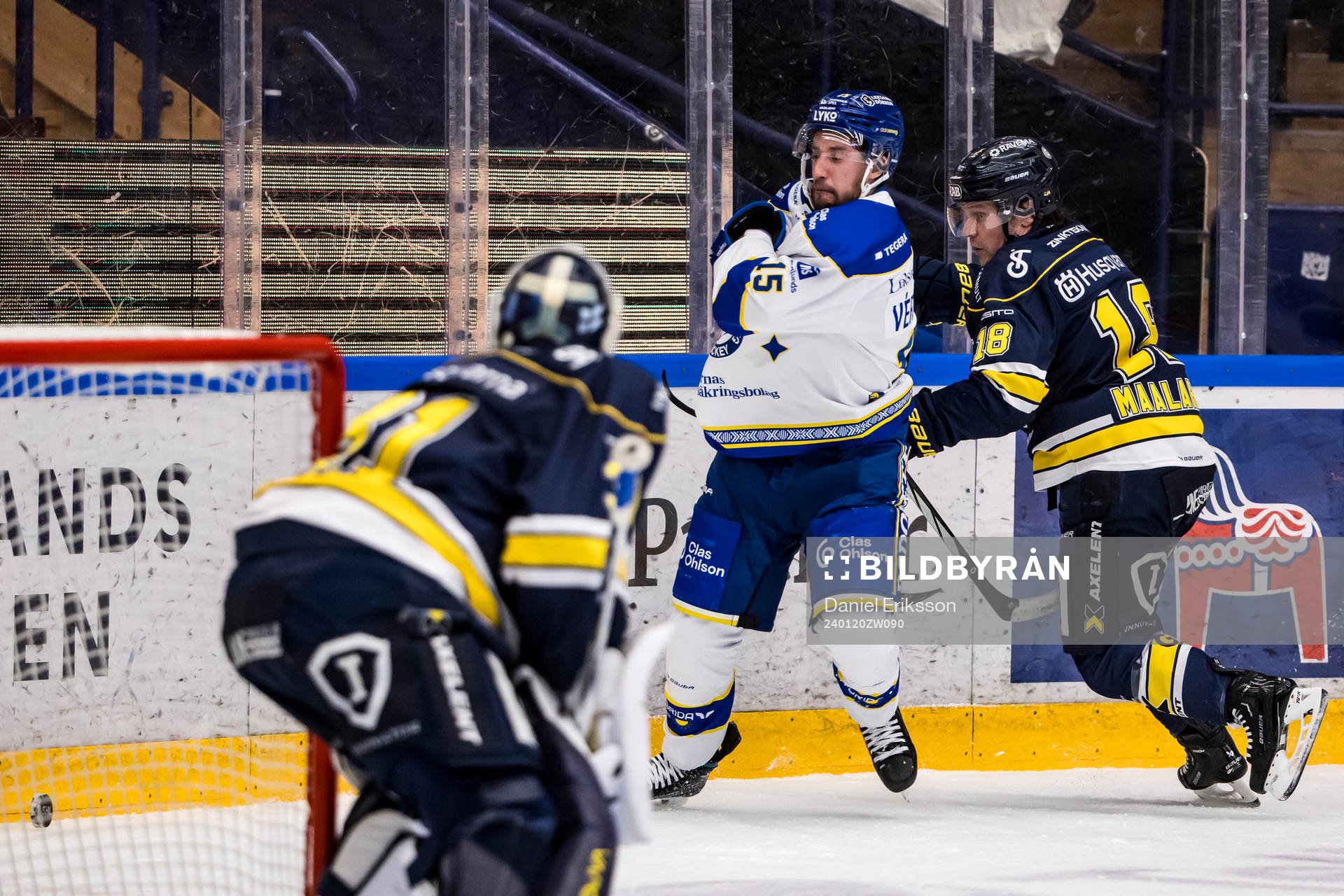 Leksands Max Veronneau och HV71s Kalle Maalahti