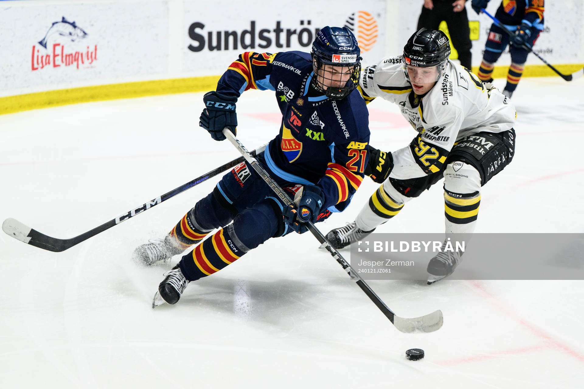 Djurgårdens Linus Eriksson och AIKs Zion Nybeck
