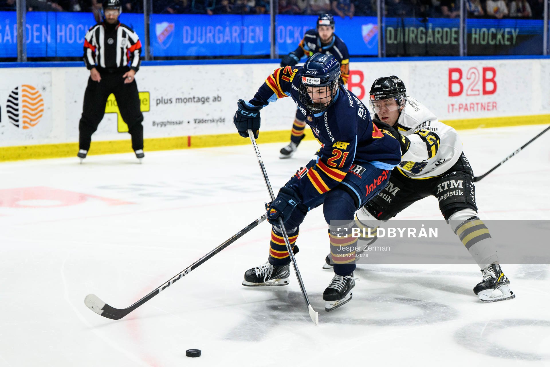 Djurgårdens Linus Eriksson och AIKs Zion Nybeck