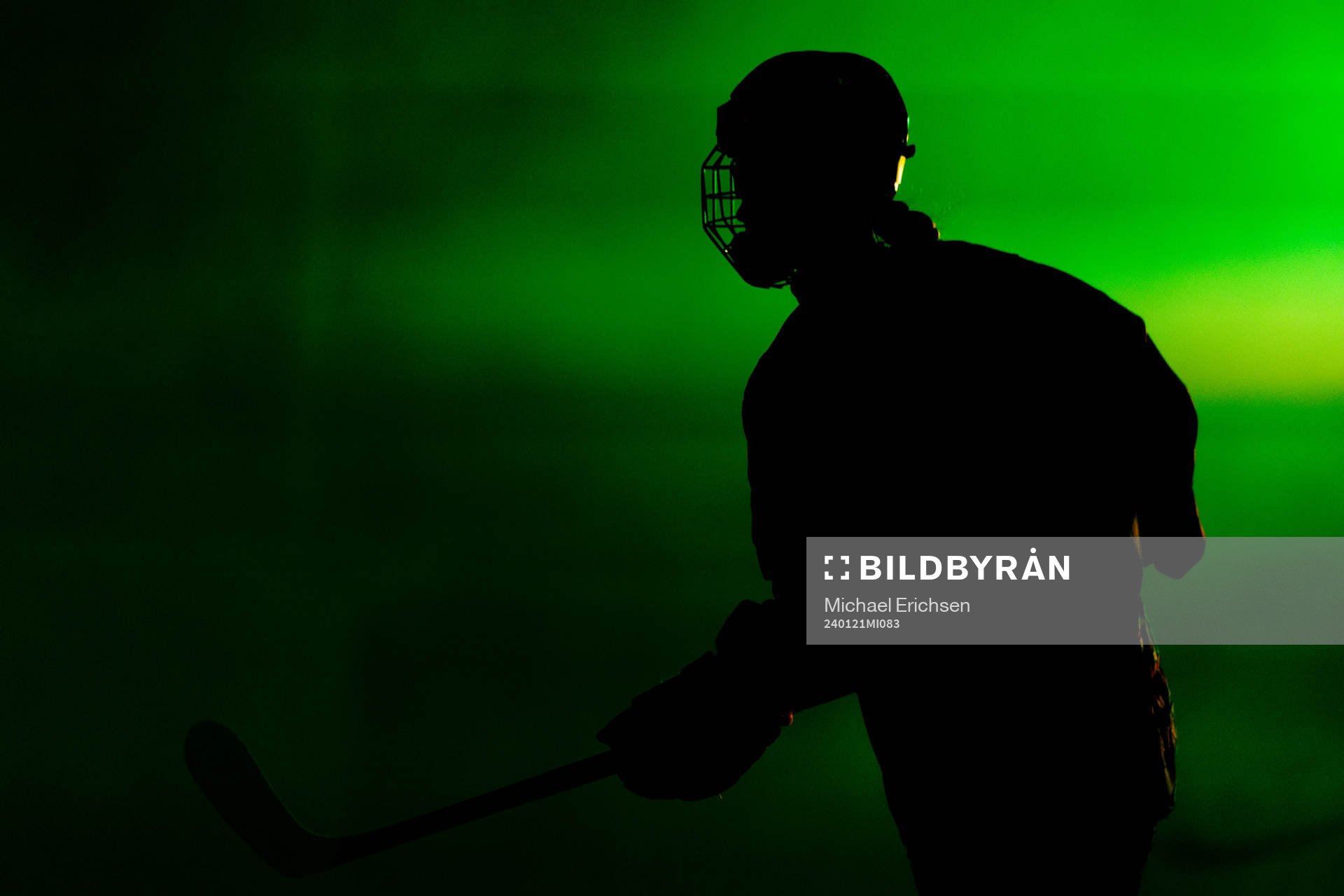 Frölundas Nellie Svensson innan ishockeymatchen i SDHL