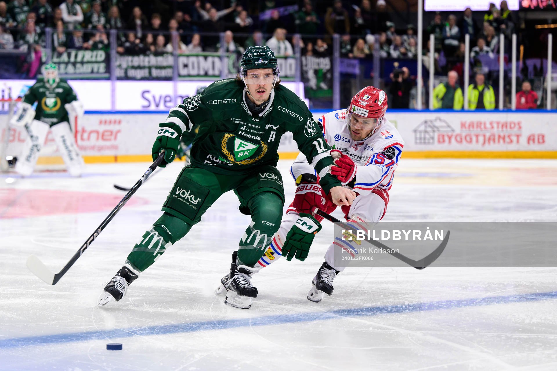 Färjestads Joakim Nygård och Timrås Anton Wedin