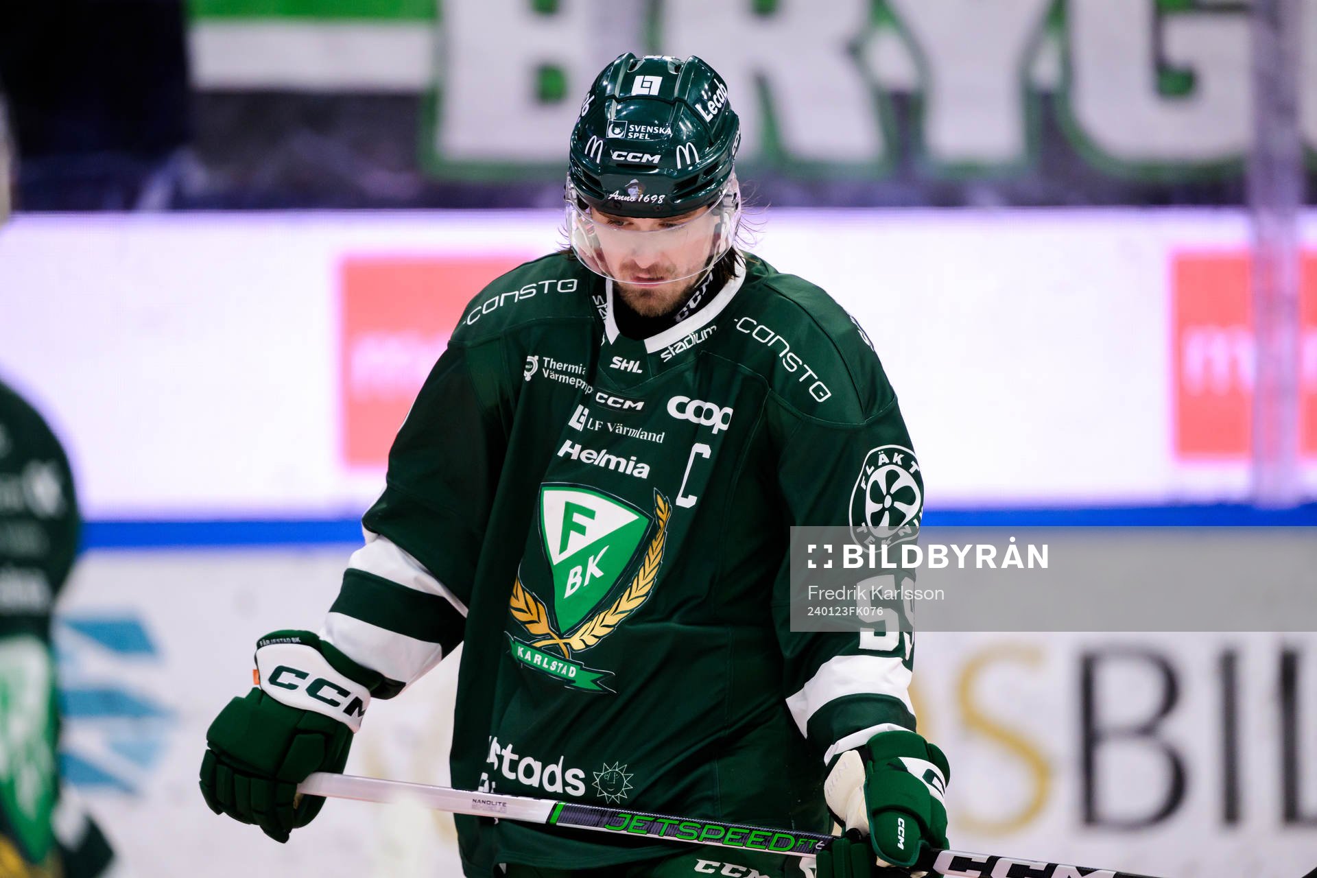 Färjestads Linus Johansson deppar