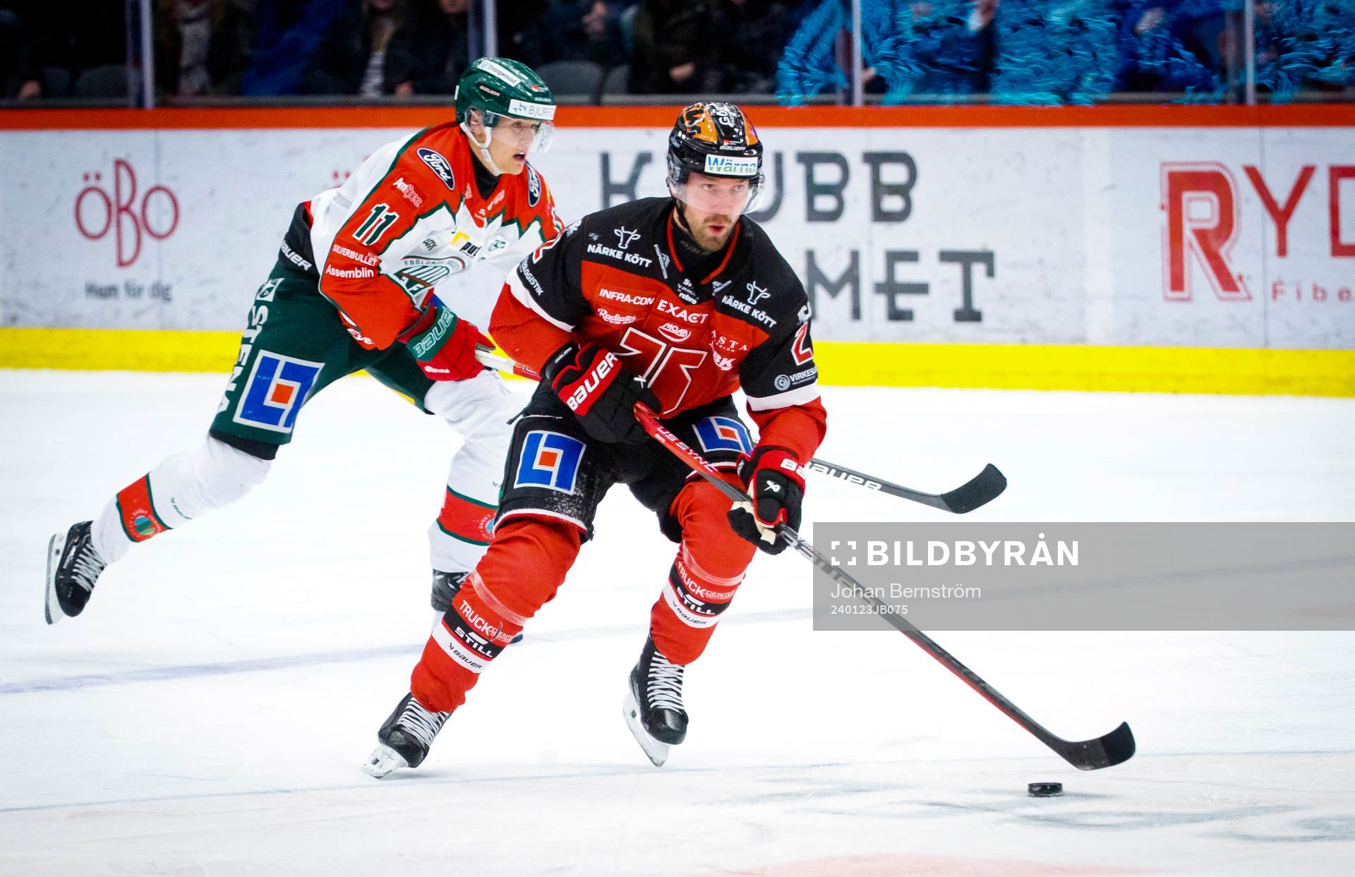 Örebros Rasmus Rissanen och Frölundas Erik Borg